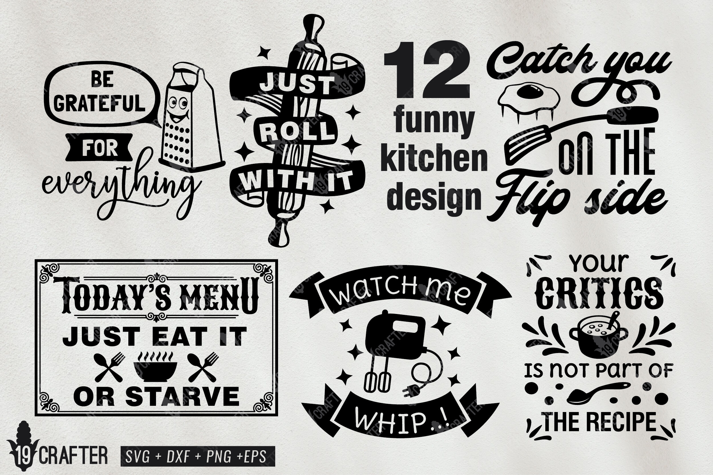 Funny Kitchen Sign SVG Bundle