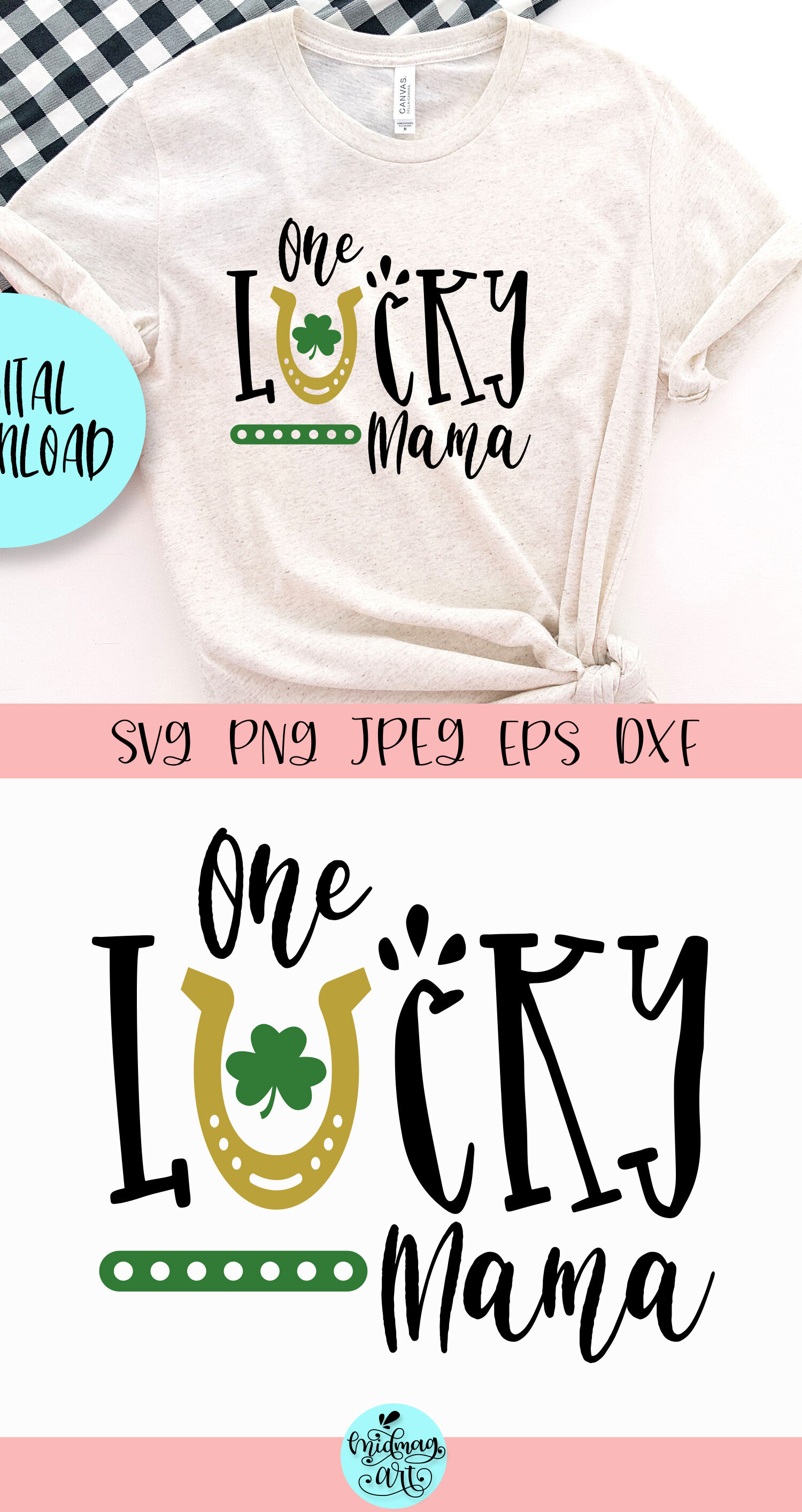 Premium Vector  One lucky mama svg