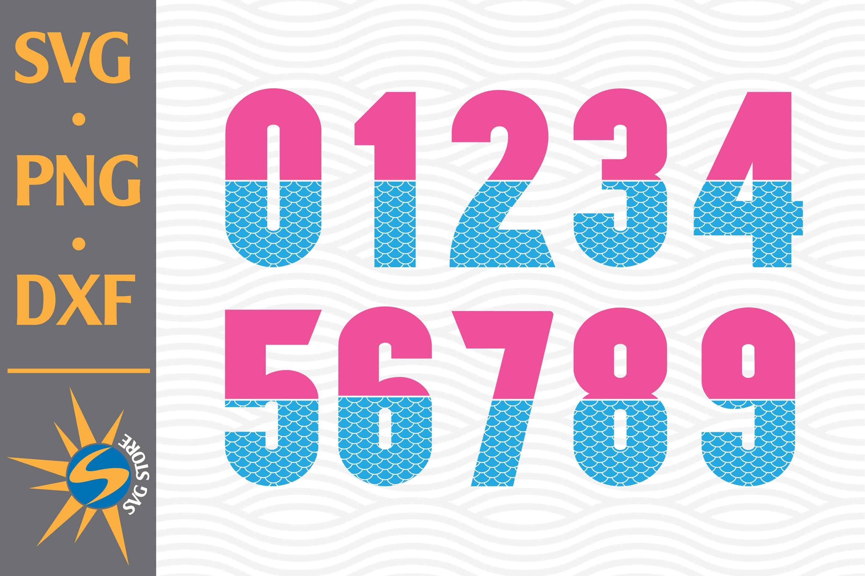 Download Mermaid Numbers Svg Png Dxf Digital Files Include By Svgstoreshop Thehungryjpeg Com
