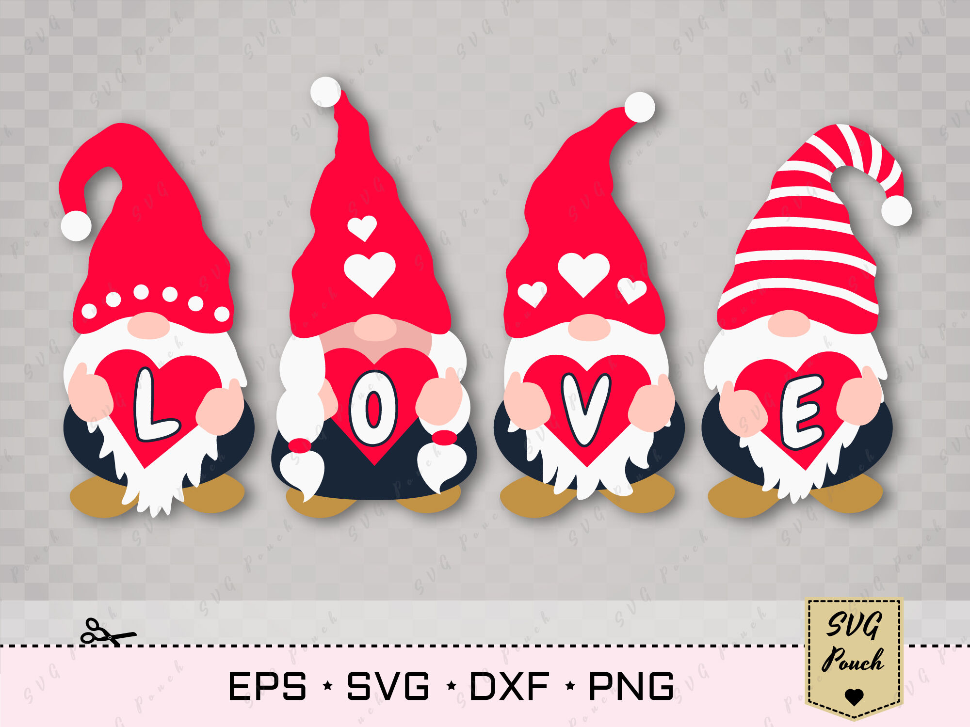 Valentine Gnomes svg By SVGPouch
