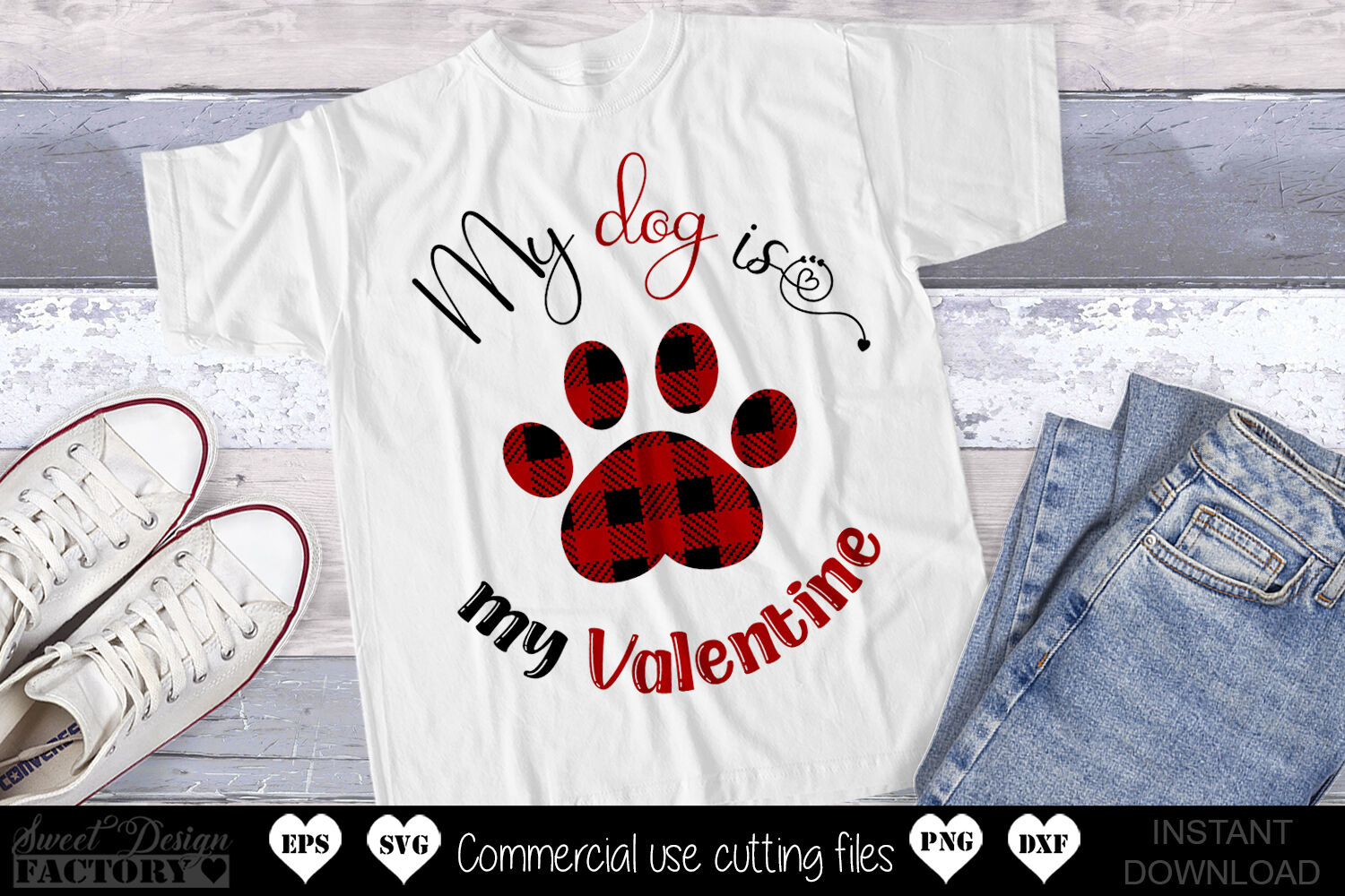 Dog valentine SVG By Sweetdesignfactory | TheHungryJPEG