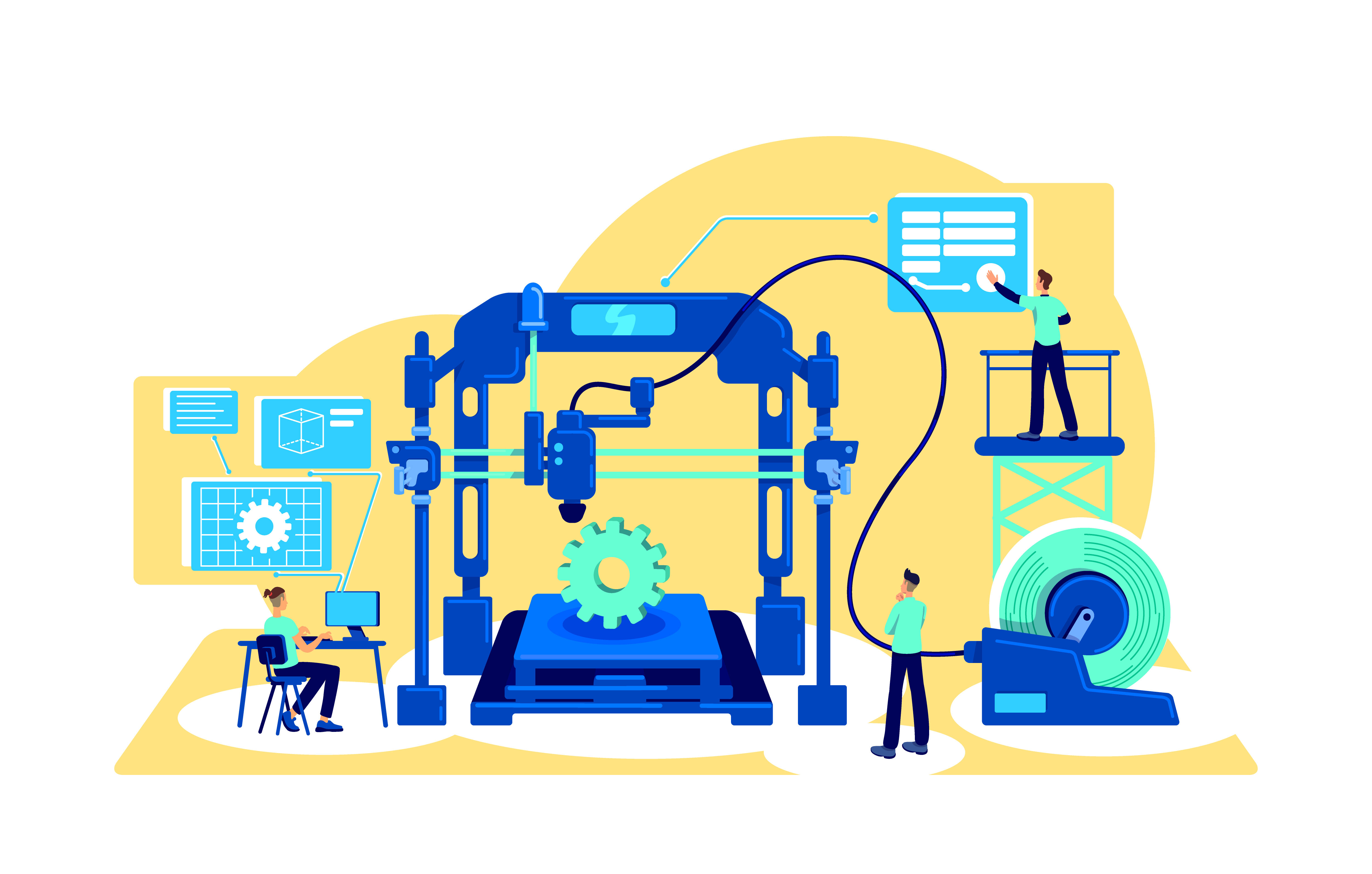 Process automation flat concept vector illustration By ntl-studio ...