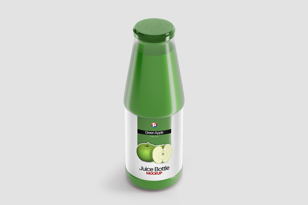 Free apple juice bottle mockup - Smarty Mockups