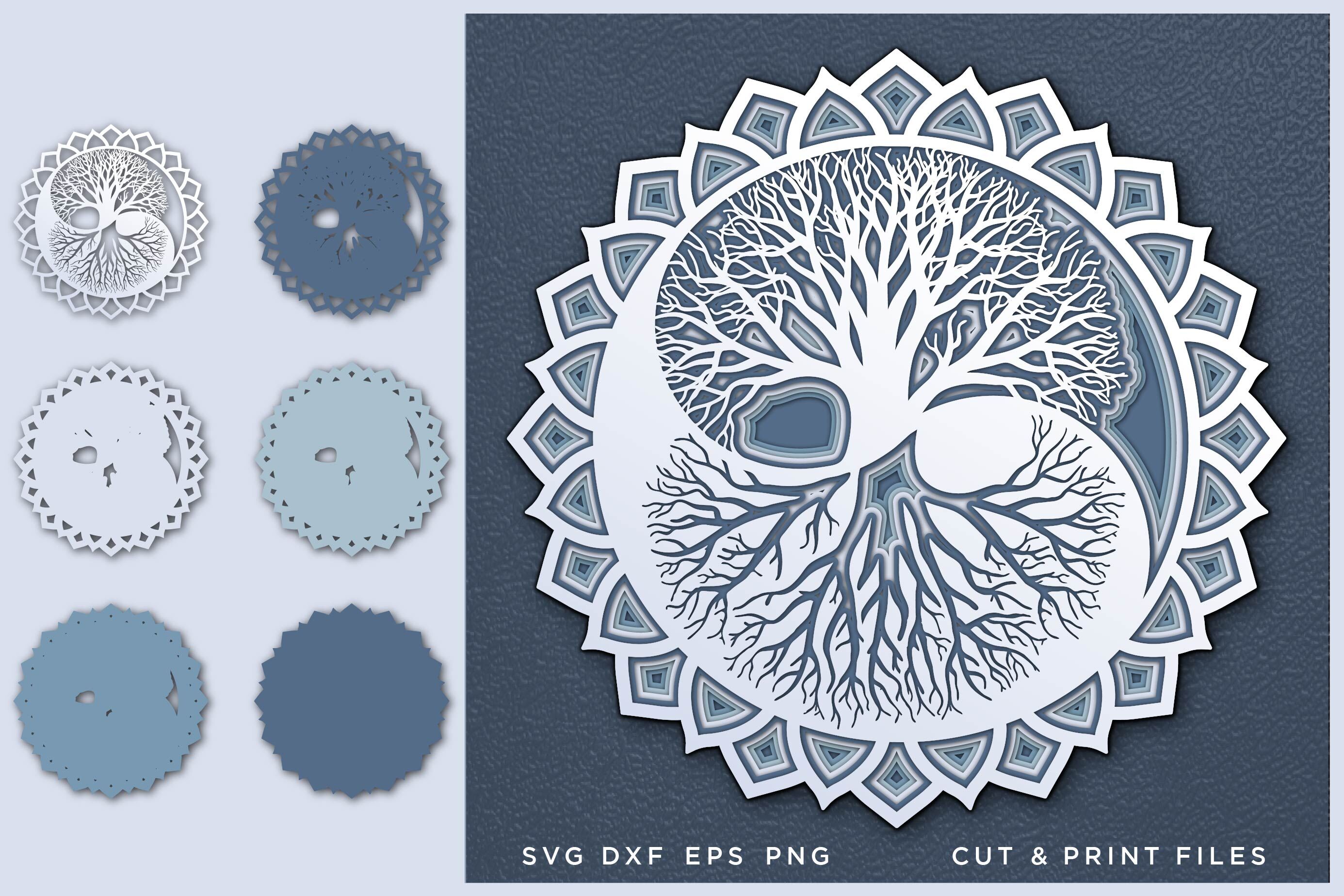 Download Tree Of Life Svg Cut File Yin Yang Multilayer Layered Svg By 2dooart Thehungryjpeg Com