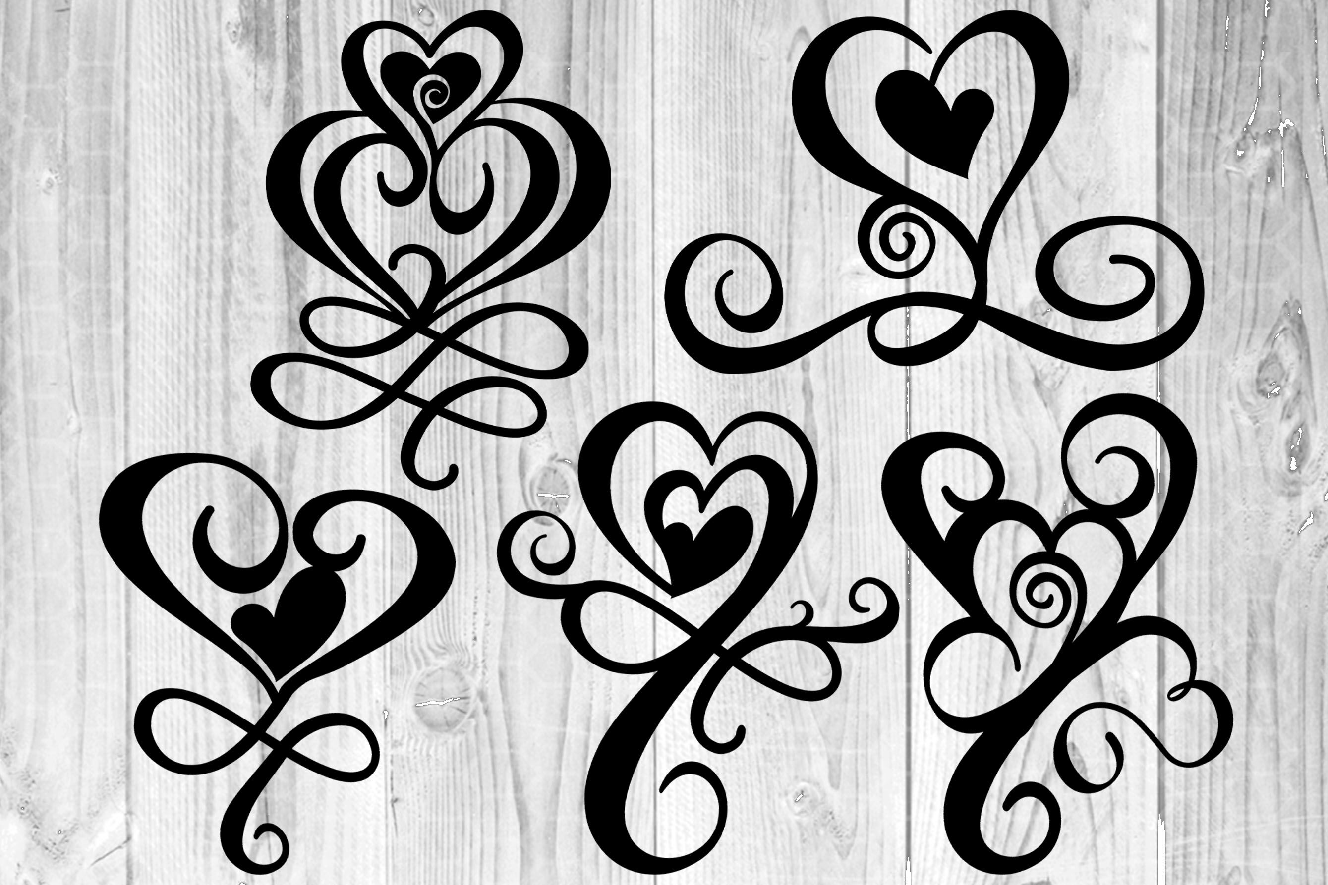Download Valentine Swirl Heart Svg Clipart Silhouette Cutfiles By Mandala Creator Thehungryjpeg Com