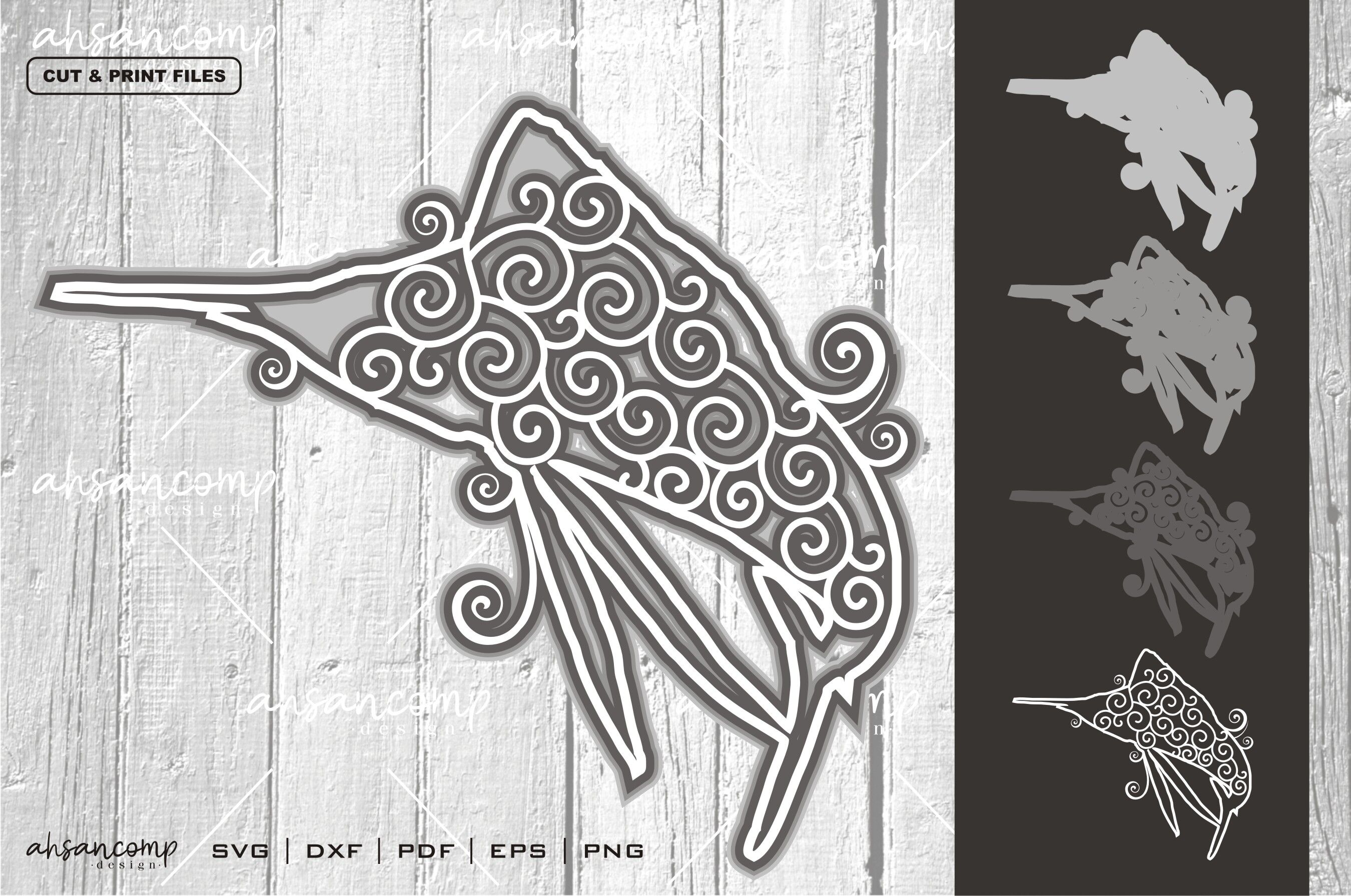 Download Fish Vector Svg 3d Layered By Ahsancomp Studio Thehungryjpeg Com