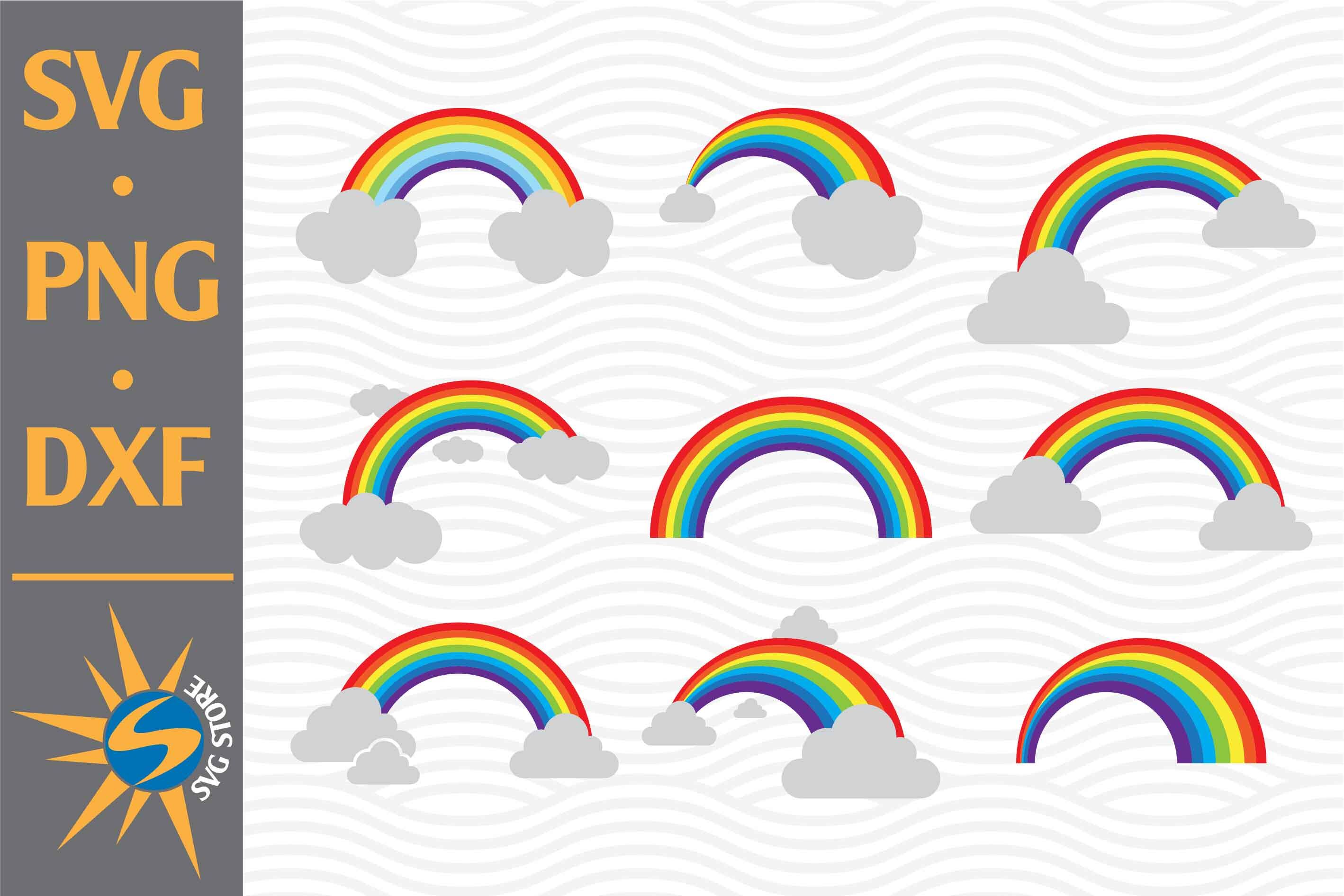 Download Rainbow Svg Png Dxf Digital Files Include By Svgstoreshop Thehungryjpeg Com