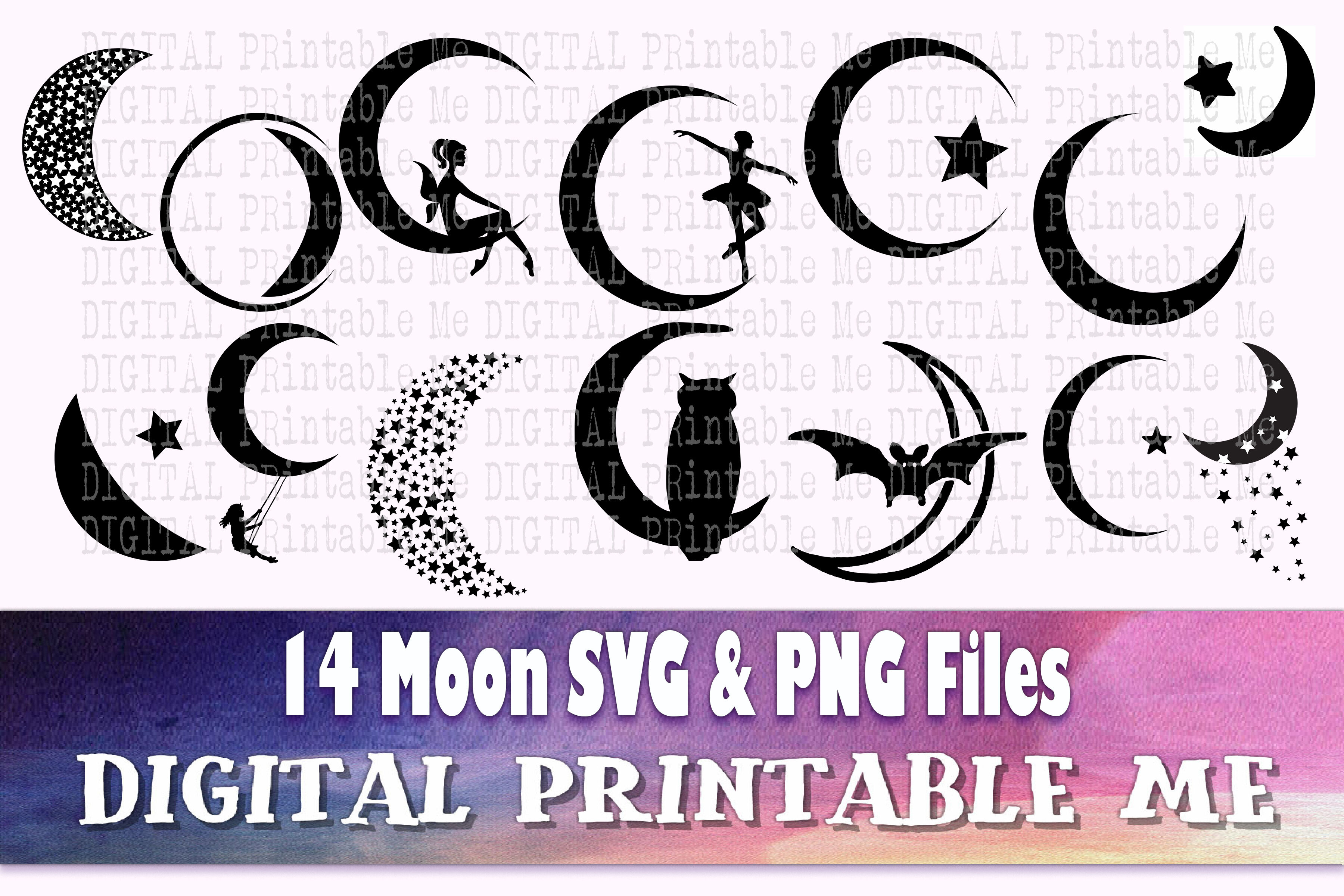 Crescent Moon PNG Clip Art Image​