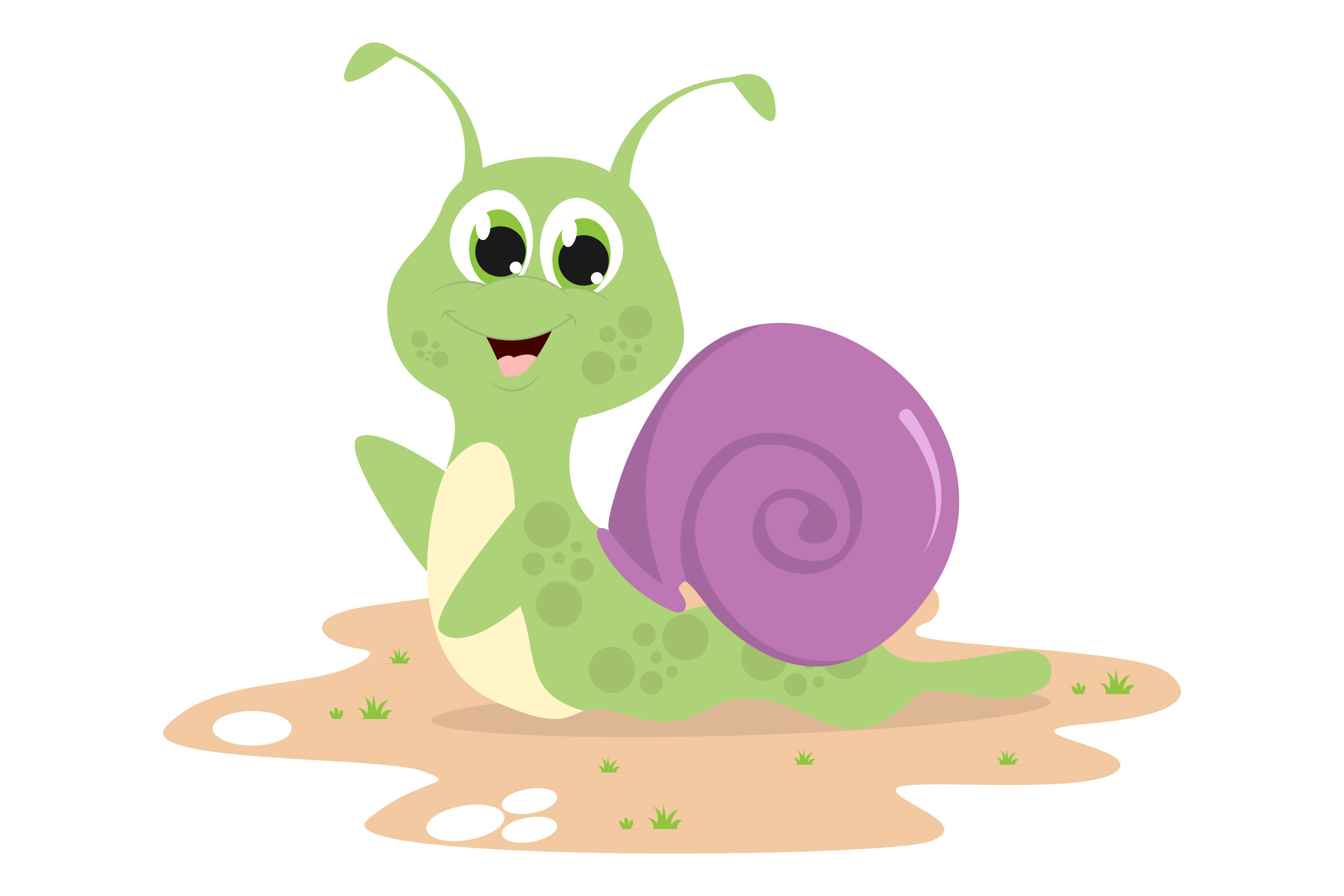 cute snail cartoon By CurutDesign | TheHungryJPEG
