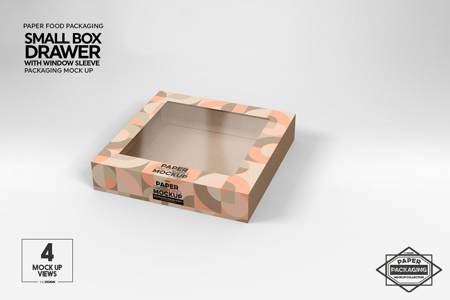 Download Small Box Drawer with Window Sleeve Packaging Mockup By ...