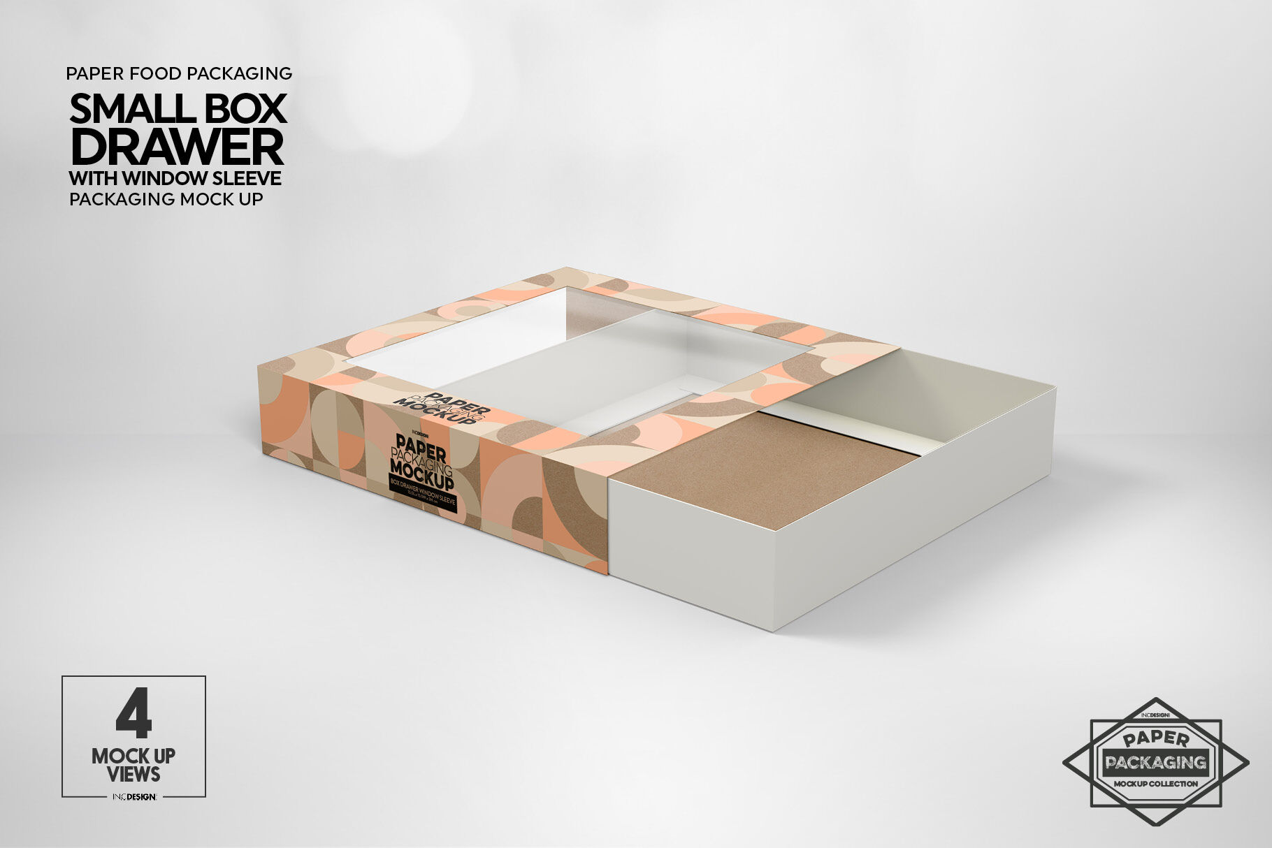 Download Small Box Drawer With Window Sleeve Packaging Mockup By Inc Design Studio Thehungryjpeg Com