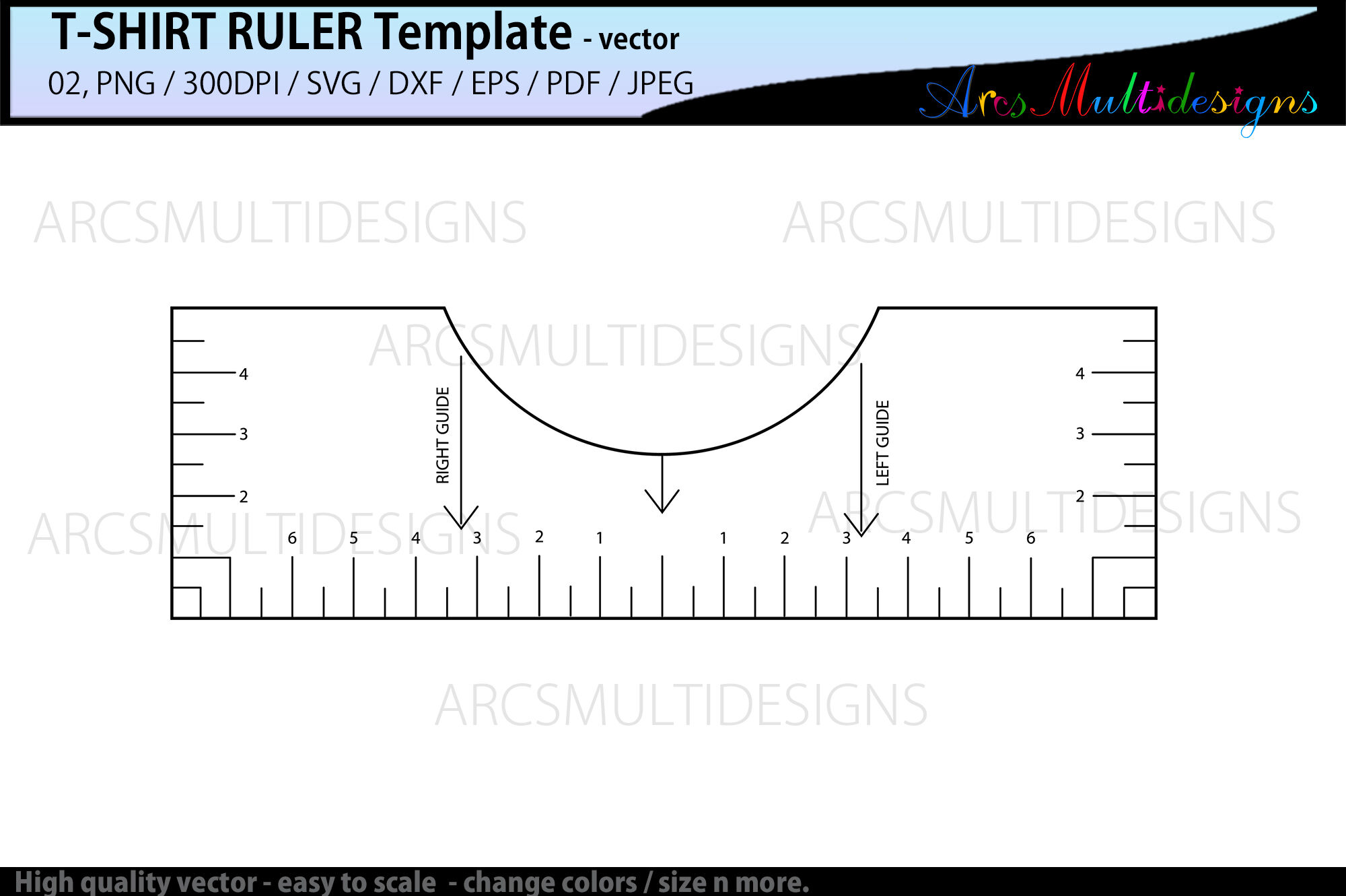 T-Shirt Alignment ruler svg template By ArcsMultidesignsShop