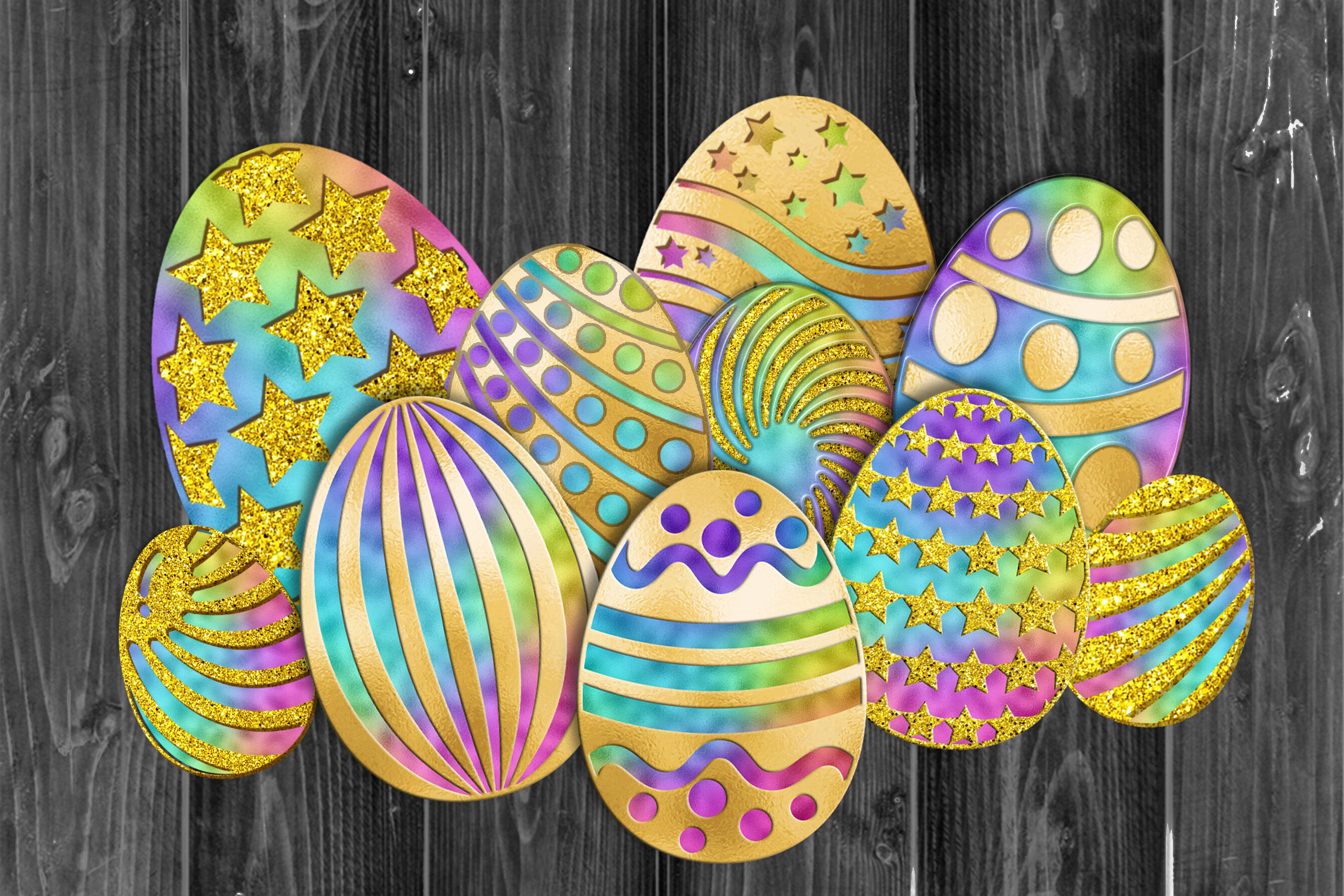 Download Golden Rainbow Easter Egg Builder Svg Layered Clipart 2 By Mandala Creator Thehungryjpeg Com