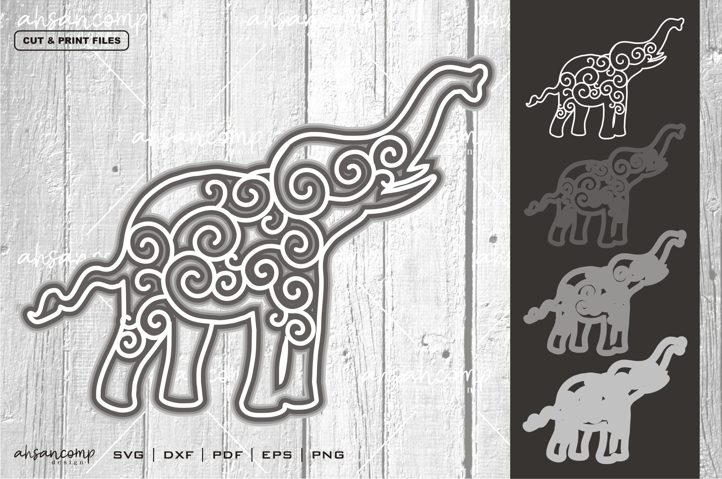 Free Free Layered Elephant Mandala 64 SVG PNG EPS DXF File