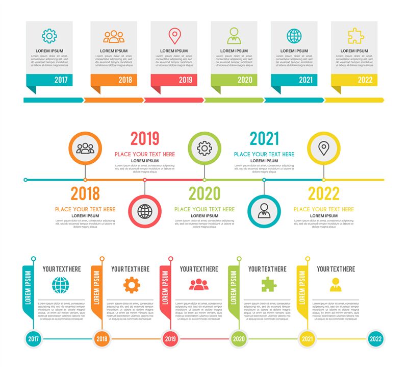 Timeline. Workflow or process diagram option and step infographic netw ...