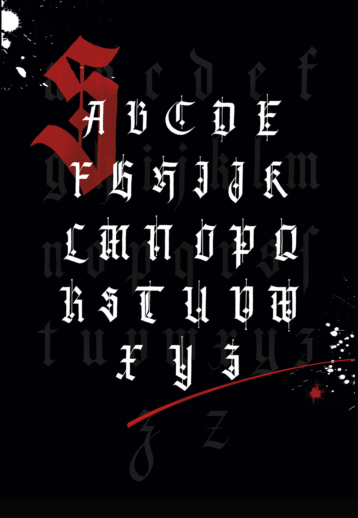 Blackletter. Gothic calligraphy poster. By Tiana Art | TheHungryJPEG