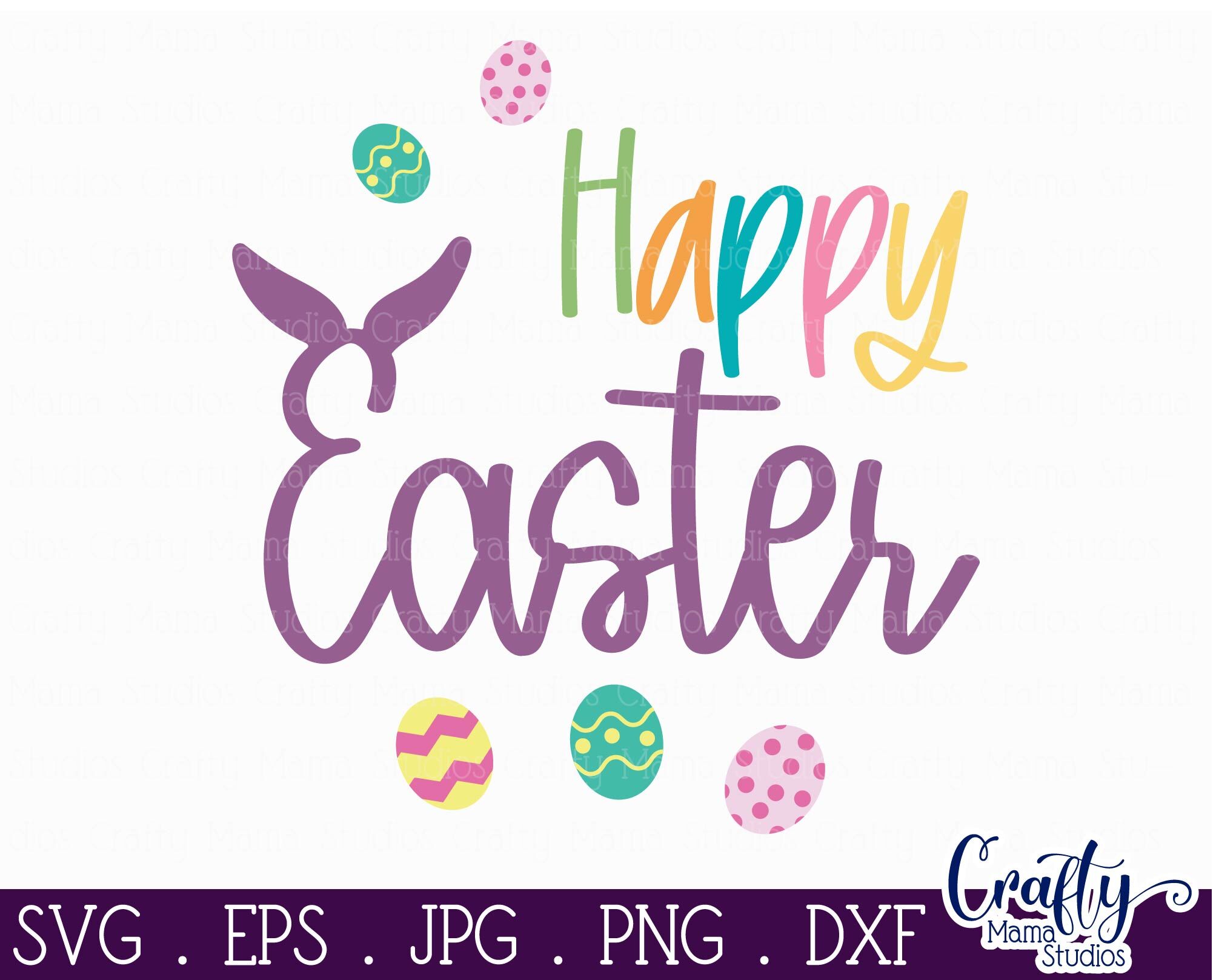 Happy Easter SVG, Easter Round Sign, Welcome Sign Easter Egg By Crafty ...