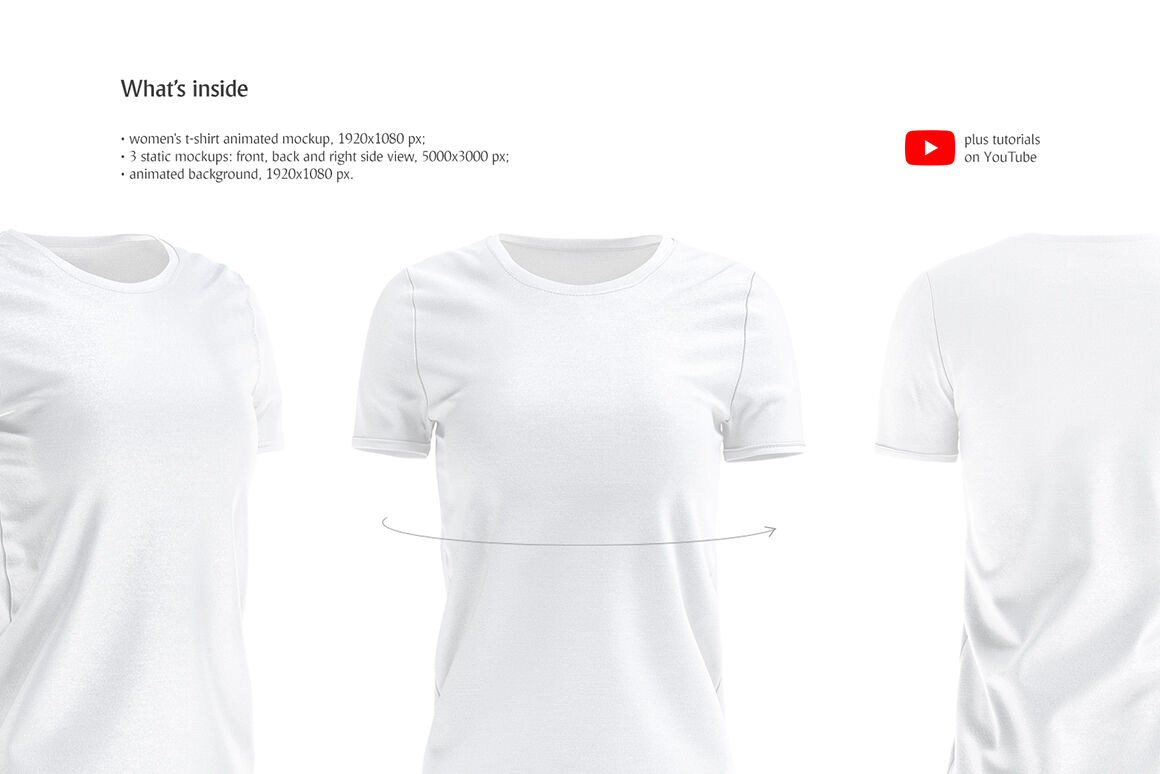 Download Women's T-shirt Animated Mockup By rebrandy | TheHungryJPEG.com