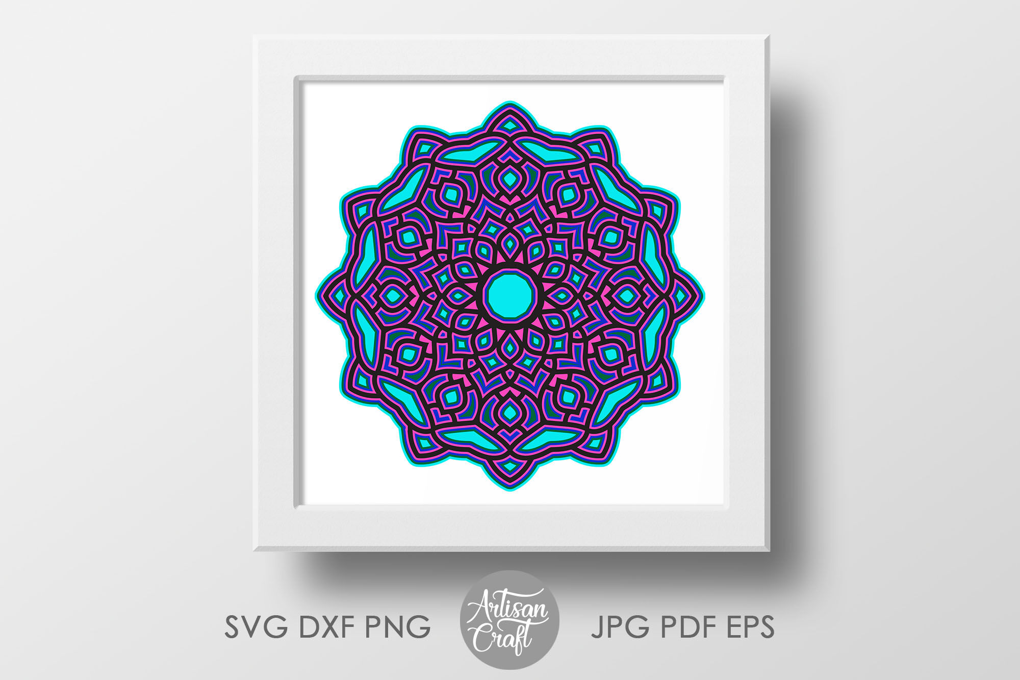 Download 3d Layered Mandala Svg Layered Design Files For Cricut Silhouette C By Artisan Craft Svg Thehungryjpeg Com SVG, PNG, EPS, DXF File
