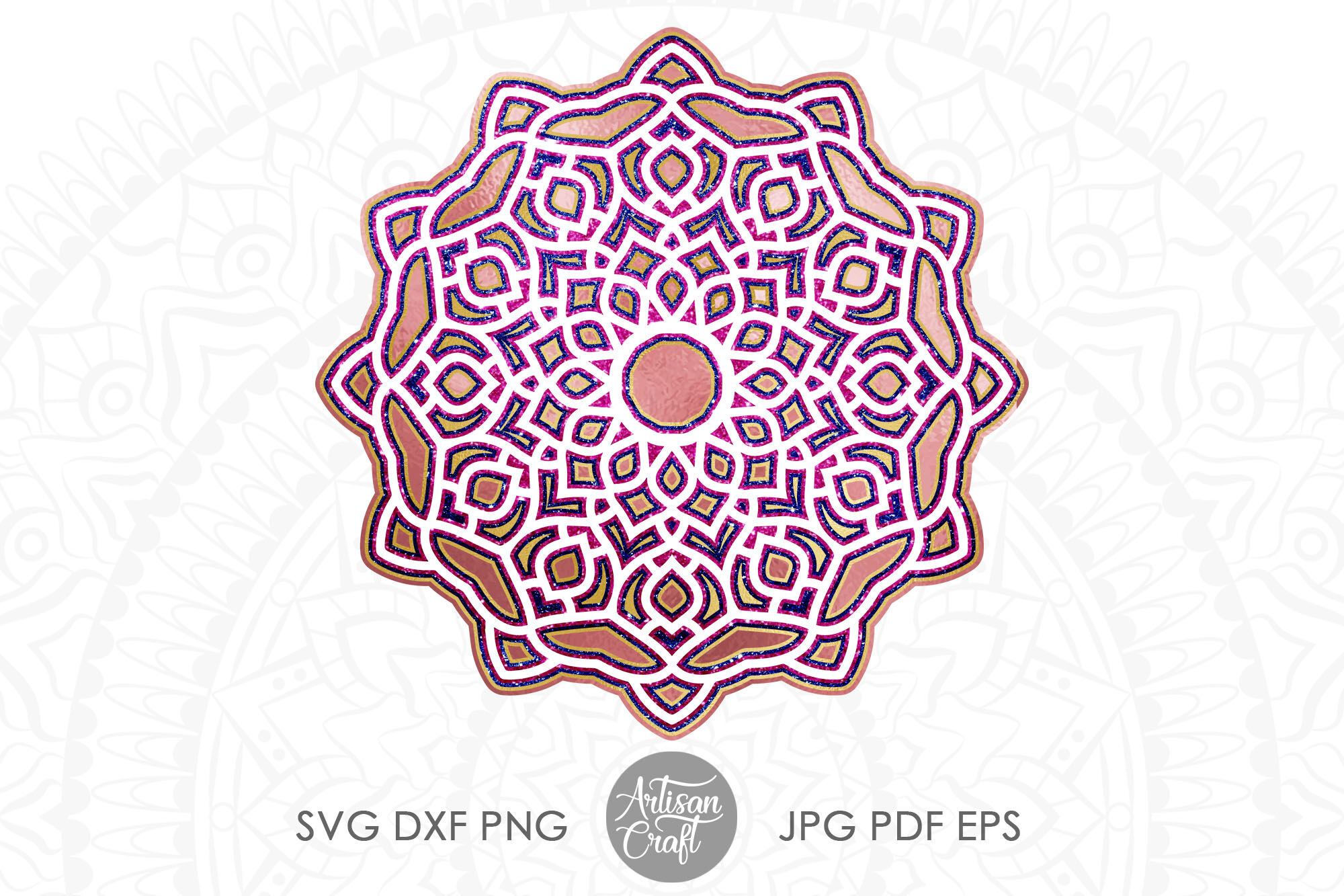 Download 3d Layered Mandala Svg Layered Design Files For Cricut Silhouette C By Artisan Craft Svg Thehungryjpeg Com