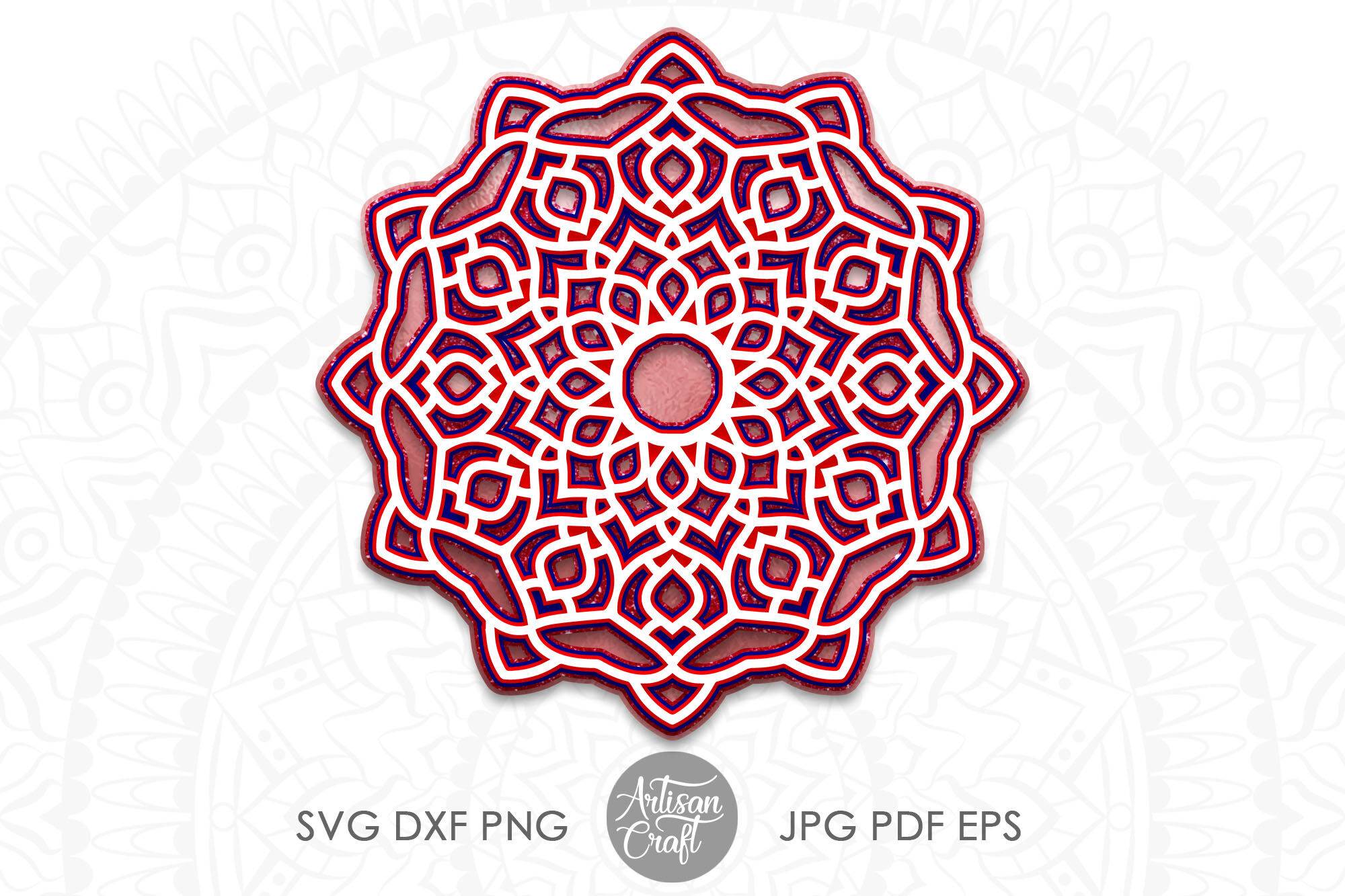 Free Layered Mandala For Cricut SVG PNG EPS DXF File