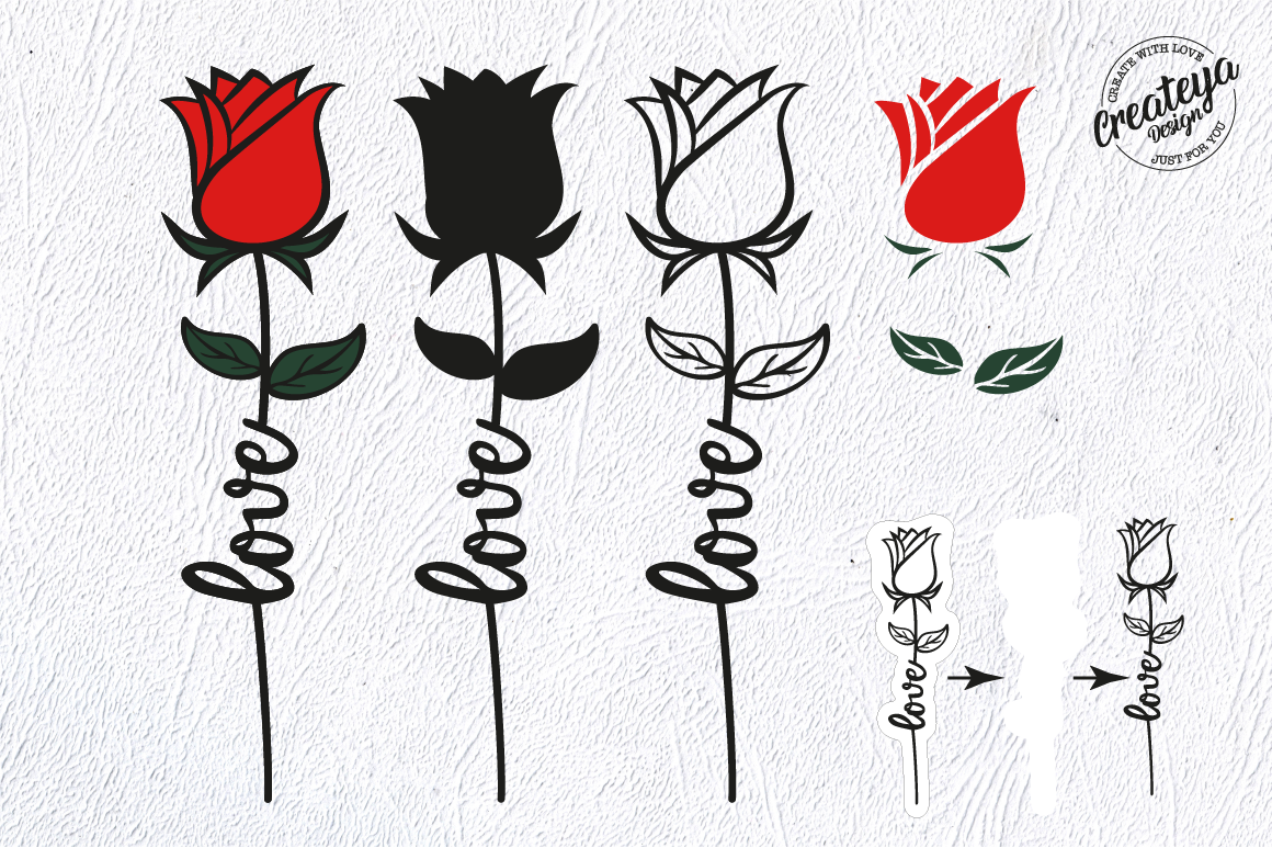 Download Rose Svg Flower Svg Rose Outline Flower Laser By Createya Design Thehungryjpeg Com