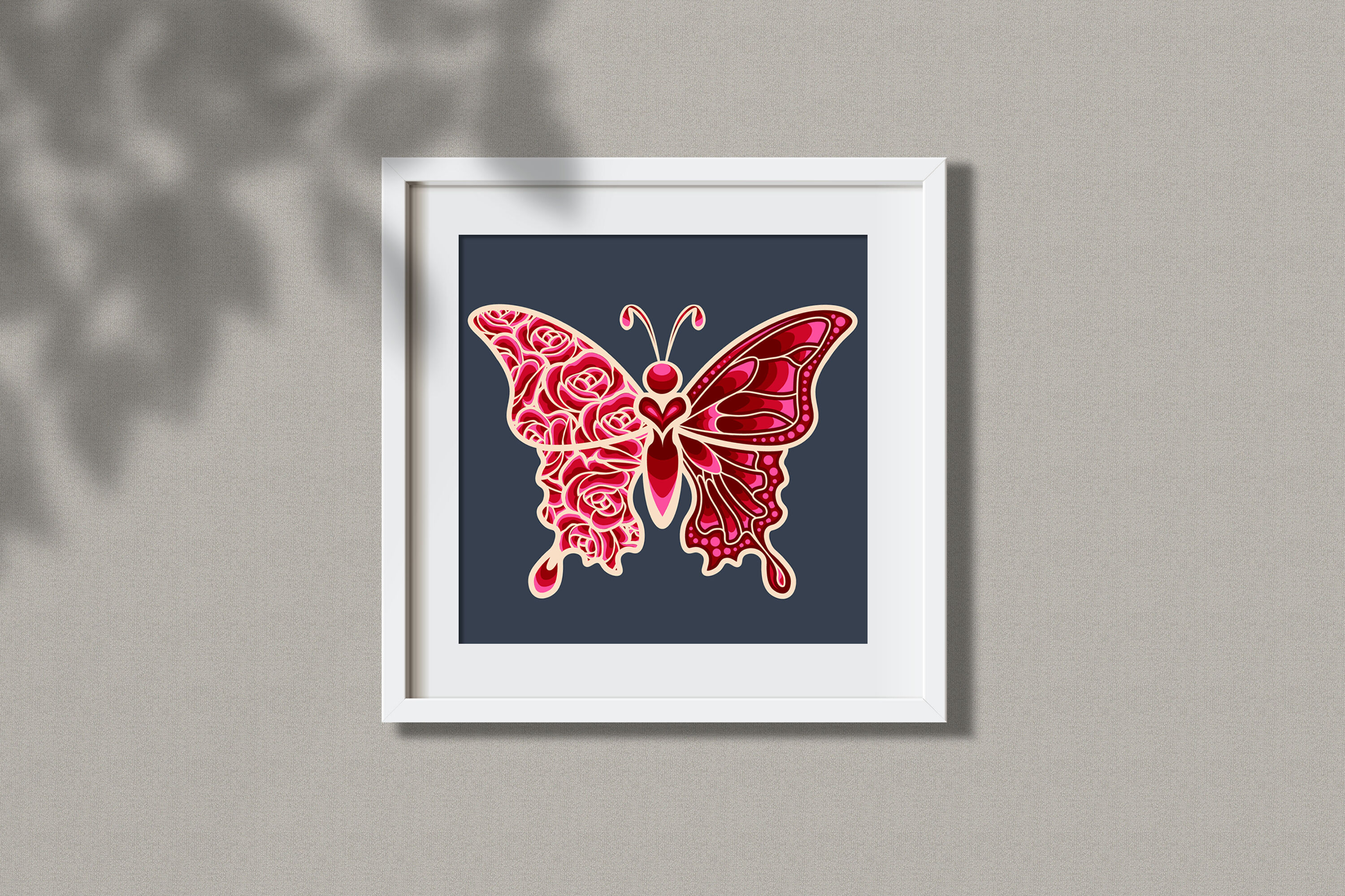 Download 3d Layered Roses Butterfly Svg Papercut Template By Mandala Creator Thehungryjpeg Com