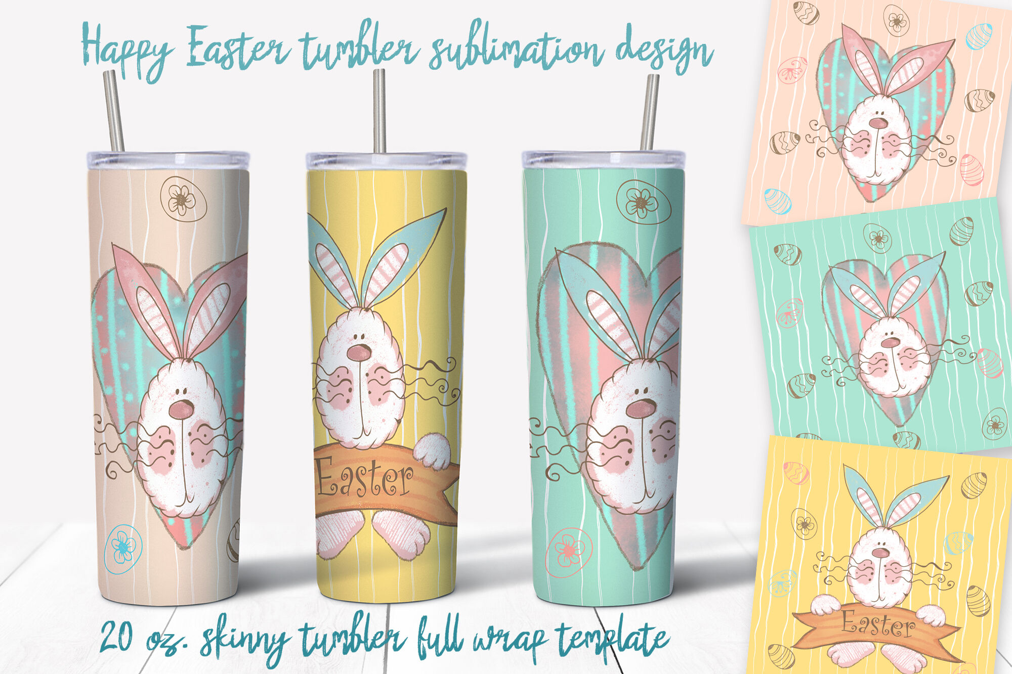 Skinny tumbler Png. Happy Easter Png. Easter sublimation design