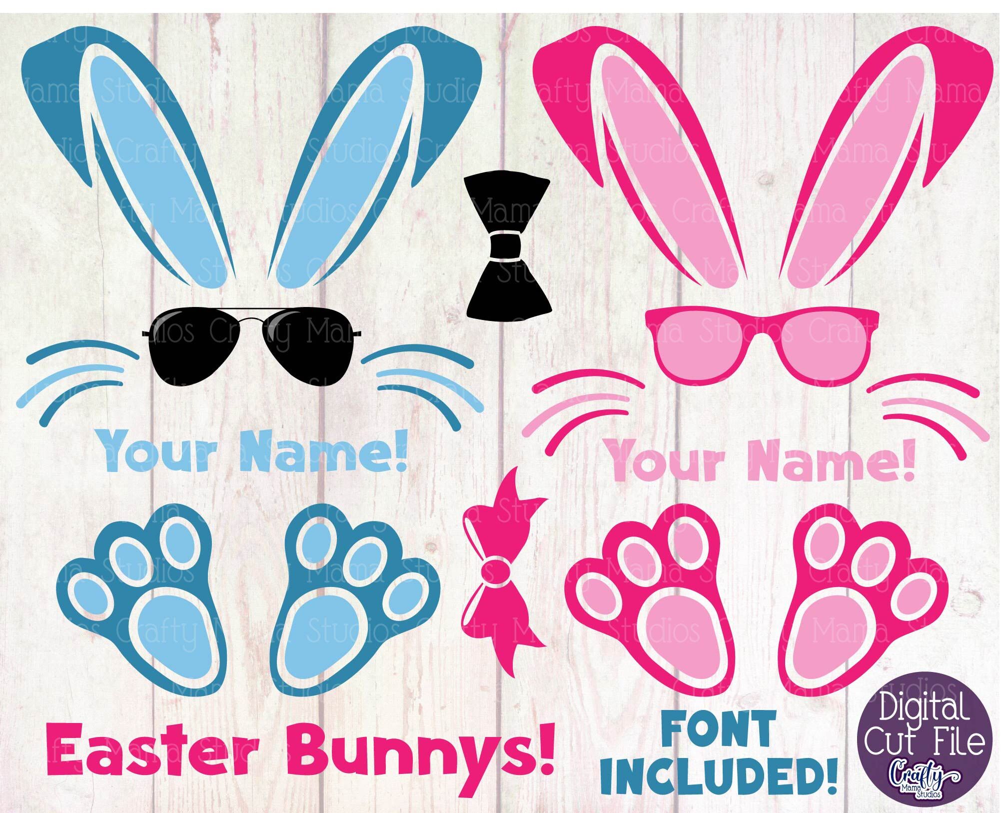 Easter Svg Easter Bunny Ears Easter Monogram Easter Bunny By Crafty