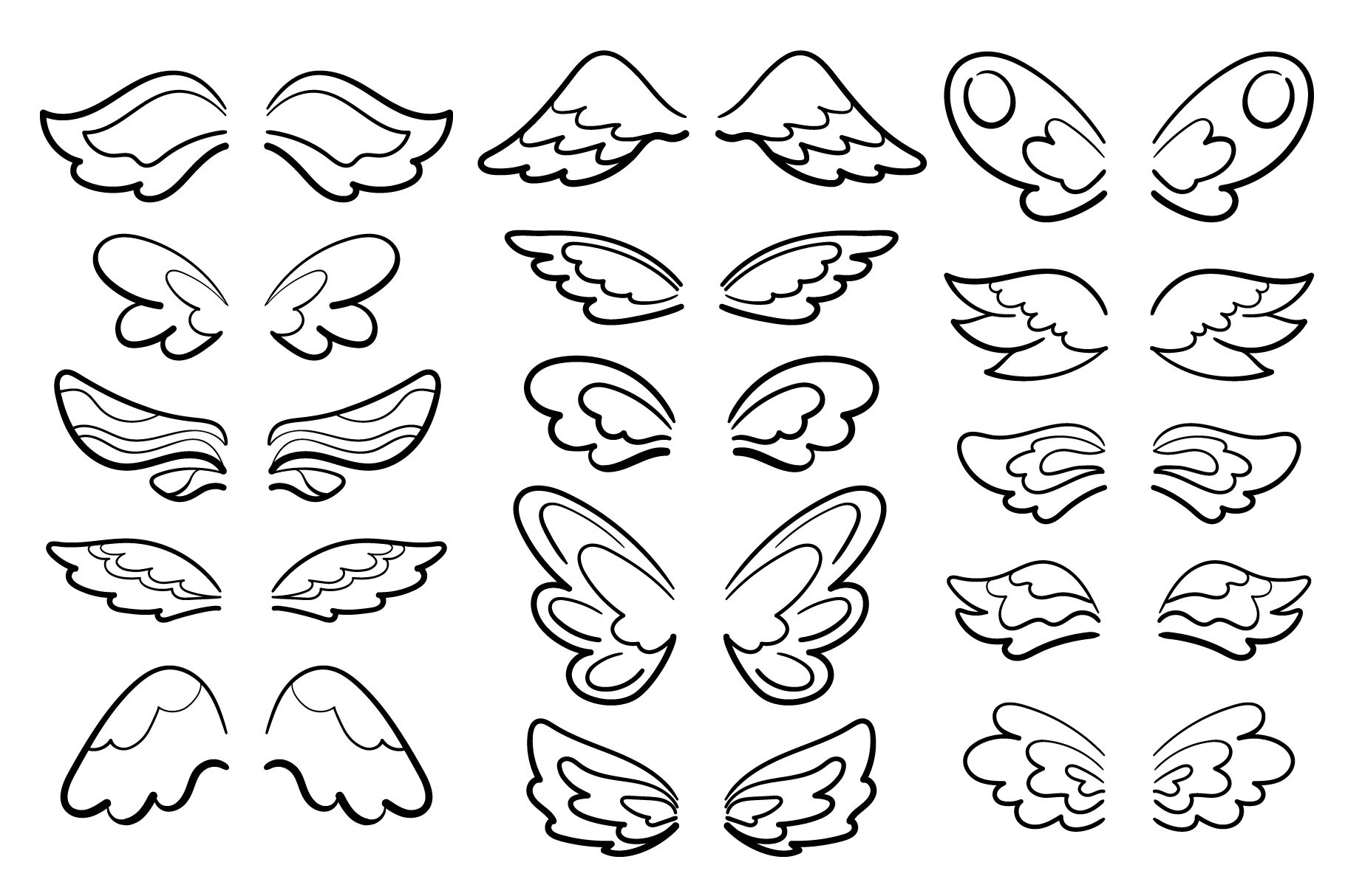 Download Angel Wings Svg Png And Vector Clipart For Feminine Design By Rabbit And Pencil Thehungryjpeg Com