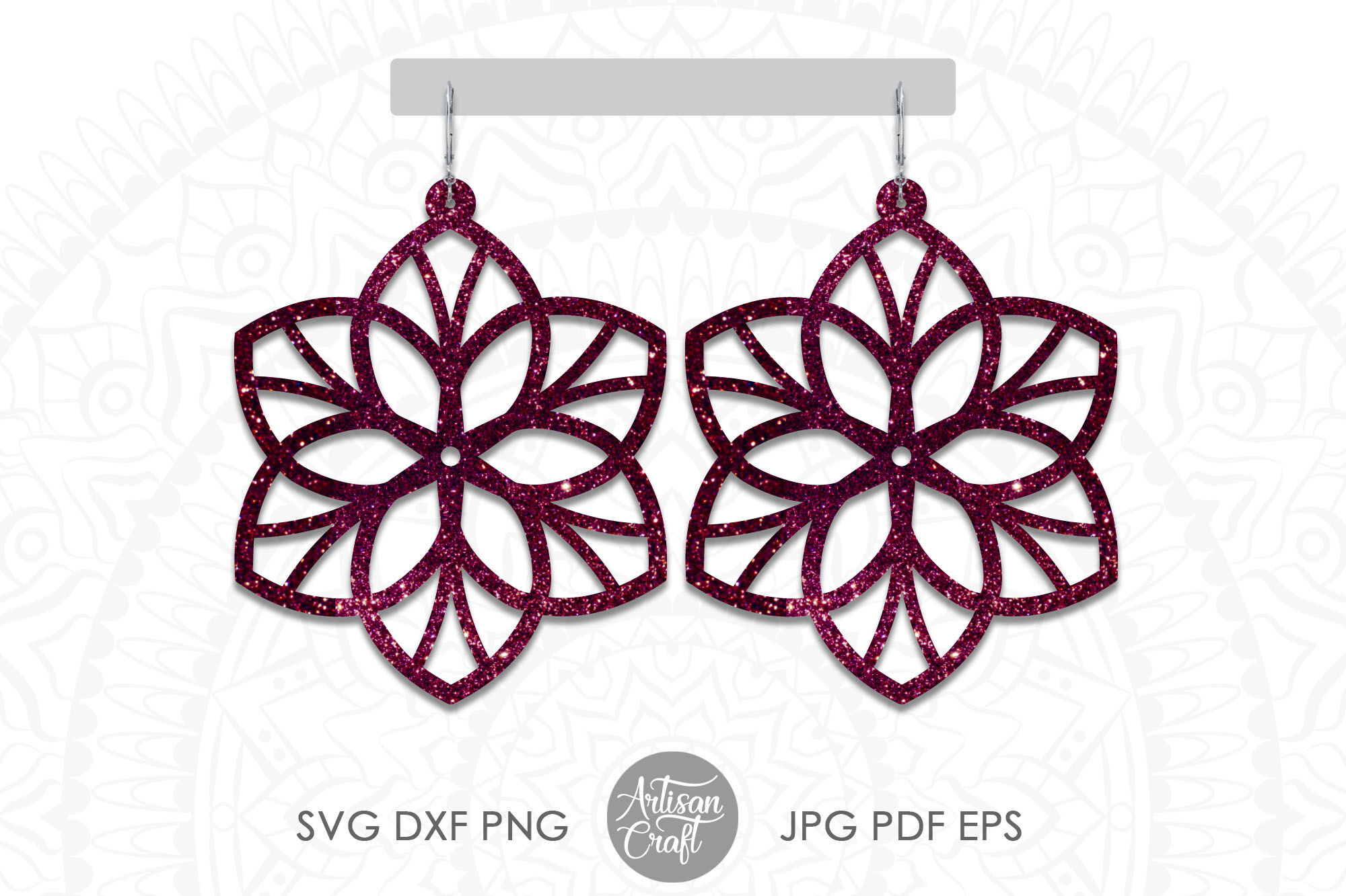 Download Mandala Earrings Svg Floral Earrings By Artisan Craft Svg Thehungryjpeg Com