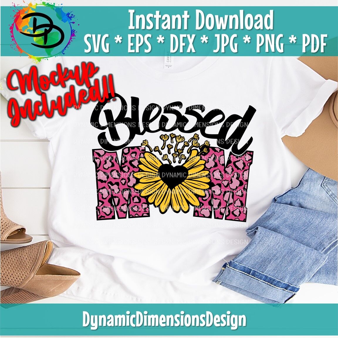 Blessed Mom Mom Svg Sunflower Svg Blessed Mothers Day Png Sunflo By Dynamic Dimensions Thehungryjpeg Com