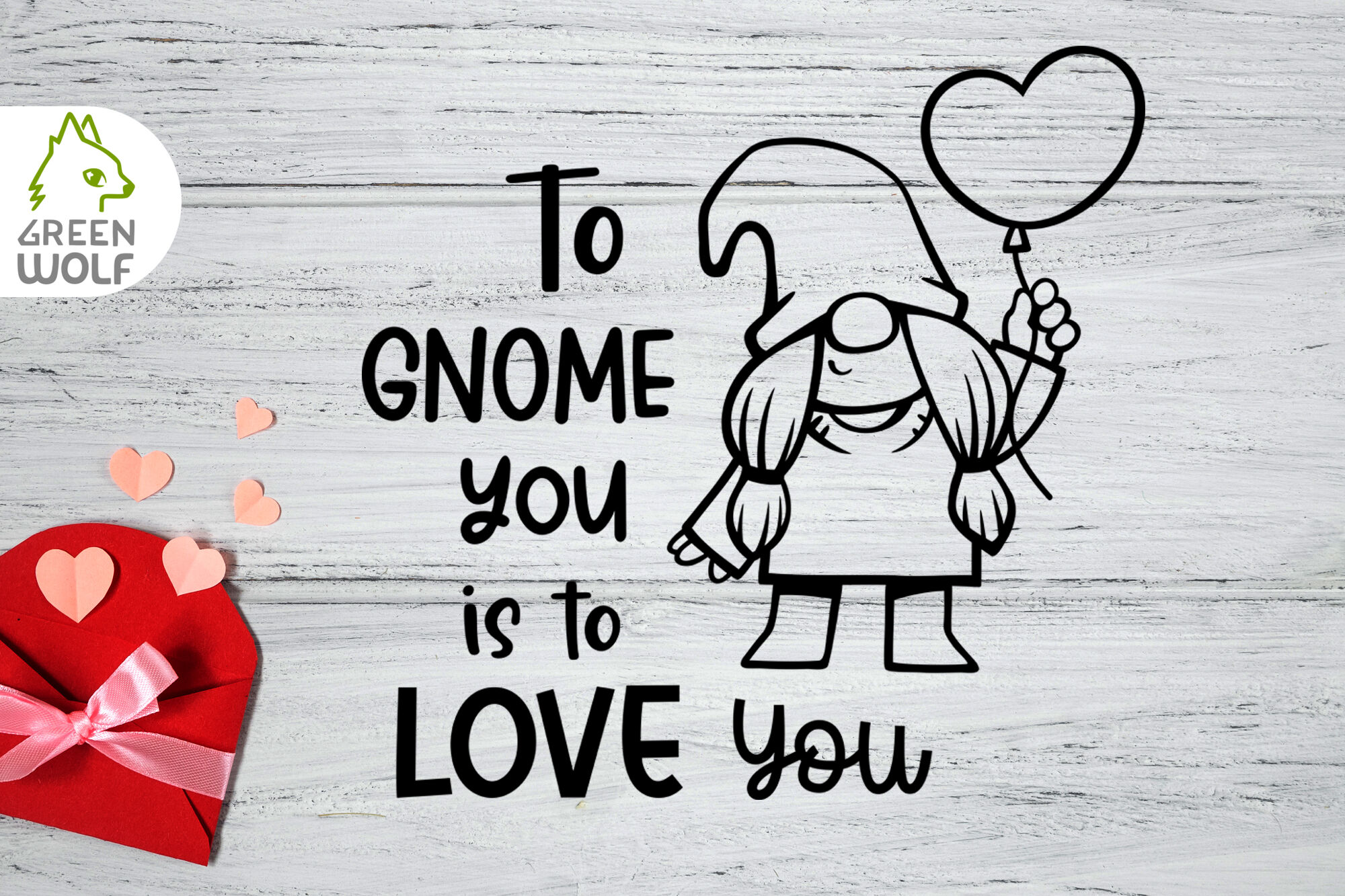 Instant Download Gnome Silhouette Valentine svg Valentine Heart Gnome Gnome SVG Cut File for Cricut Girl Gnome with Bow Gnome Girl SVG