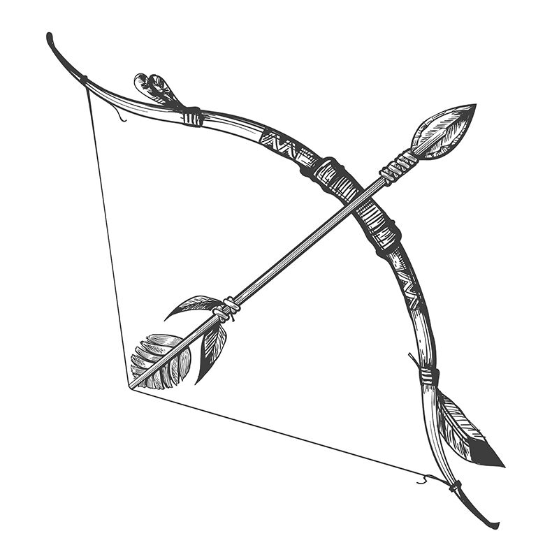 cool bow arrow drawing