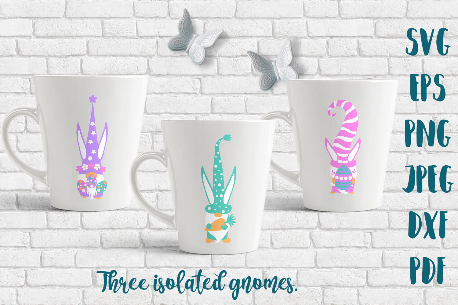 Download Three Easter Bunny Gnomes Svg Cutting Files By Inkoly Thehungryjpeg Com