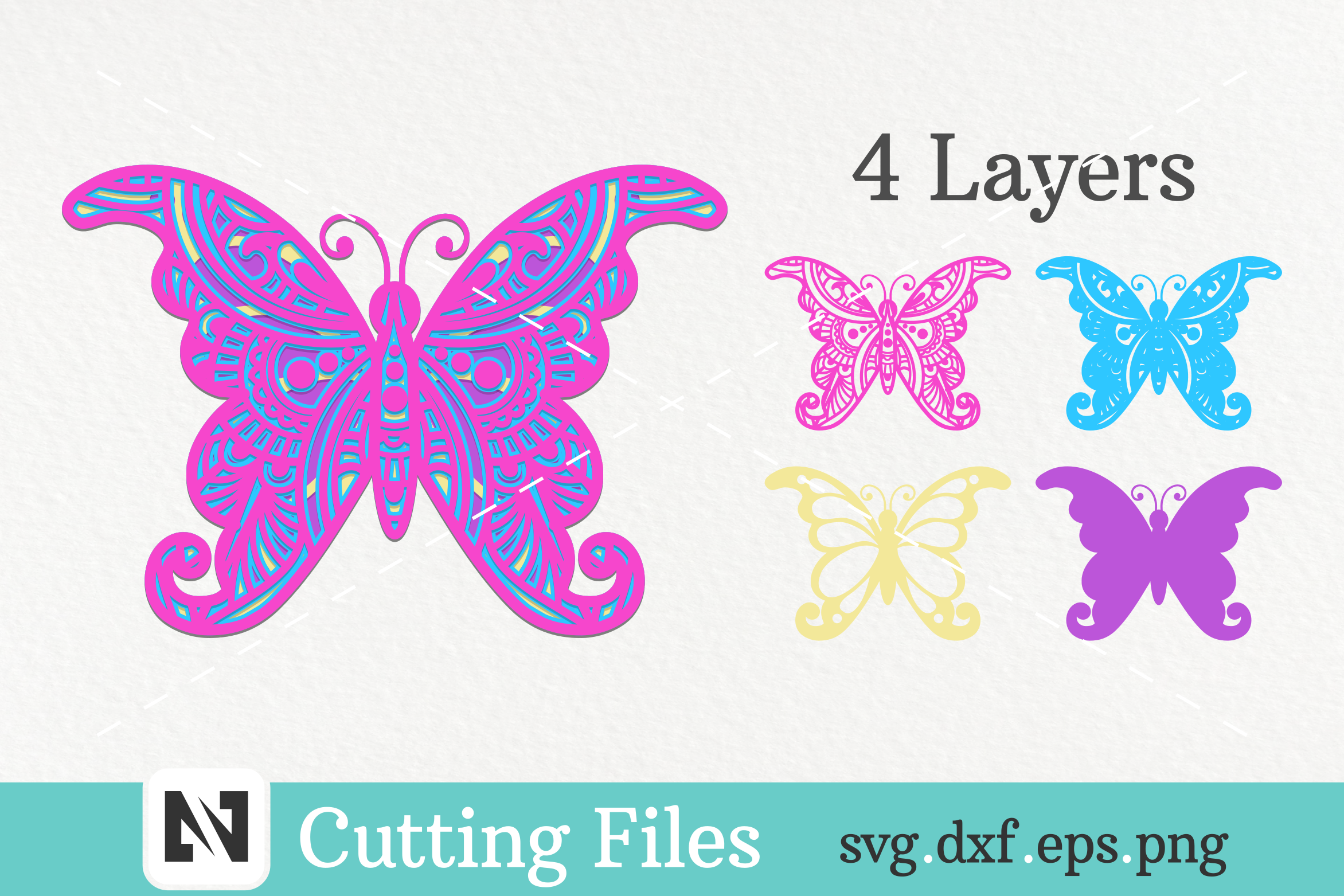Free Free 3D Layered Butterfly Mandala Svg Free 878 SVG PNG EPS DXF File
