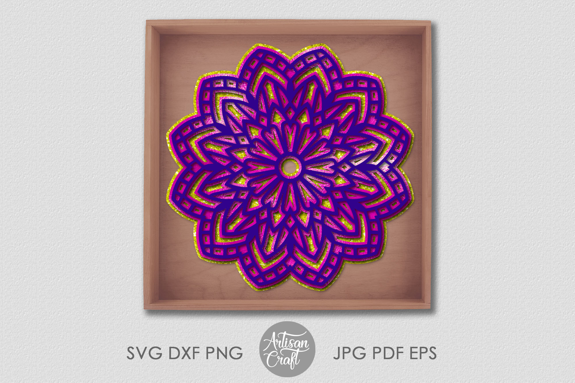 Download Layered Mandala Svg Mandala Papercraft 5 Layers By Artisan Craft Svg Thehungryjpeg Com