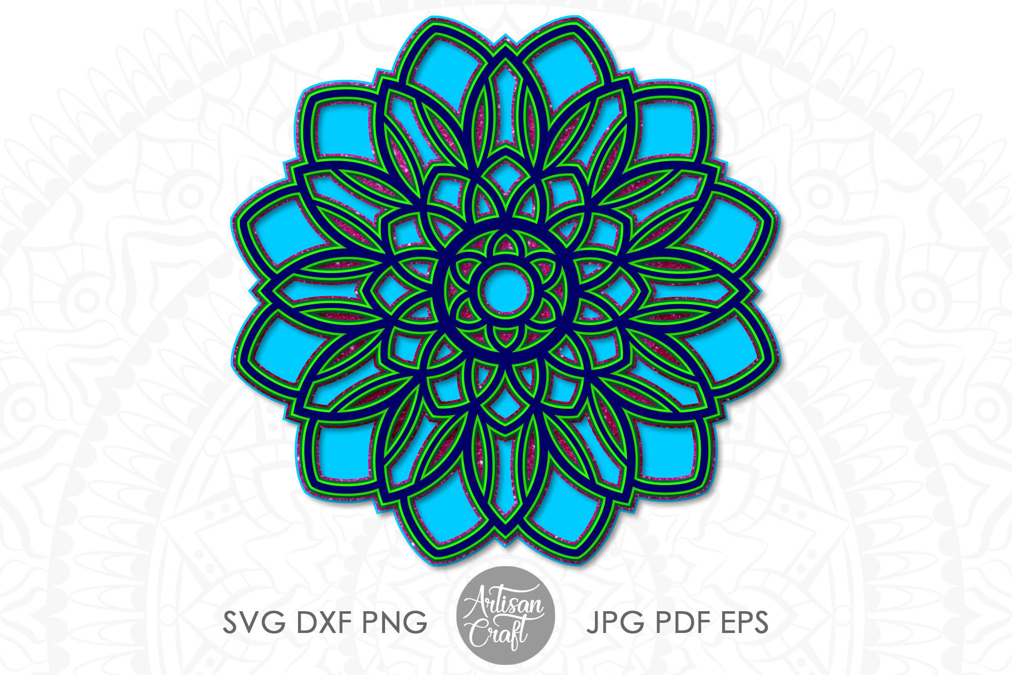 Download 3d Layered Mandala Layered Mandala Svg Cricut Projects By Artisan Craft Svg Thehungryjpeg Com