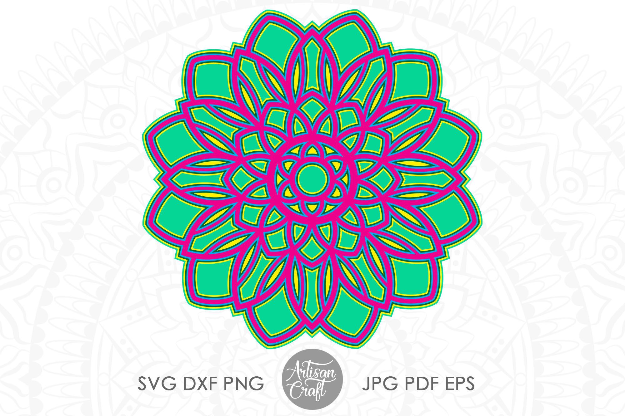 Download 3d Layered Mandala Layered Mandala Svg Cricut Projects By Artisan Craft Svg Thehungryjpeg Com