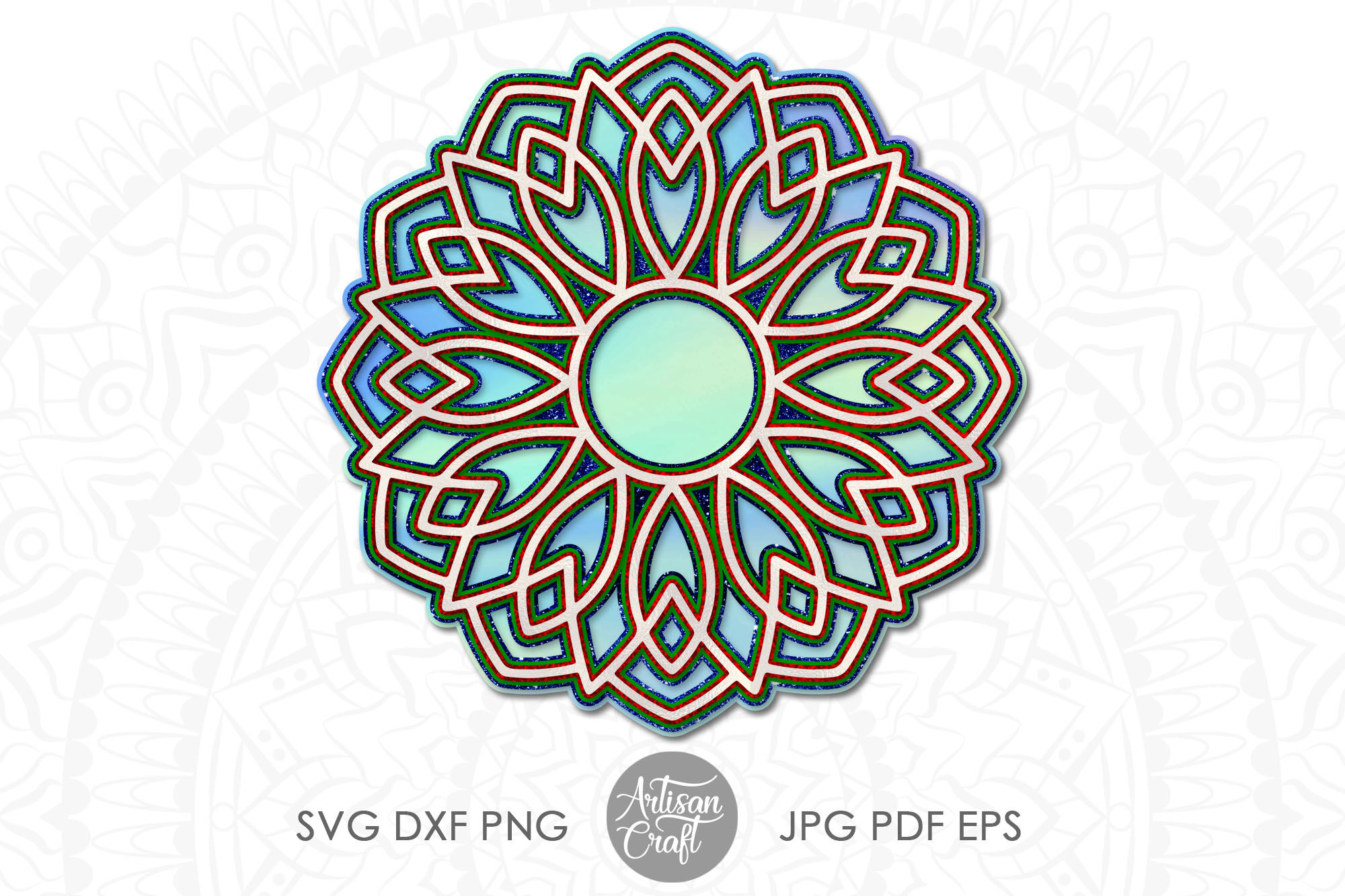 Download 3d Mandala Svg Layered Mandala Svg By Artisan Craft Svg Thehungryjpeg Com