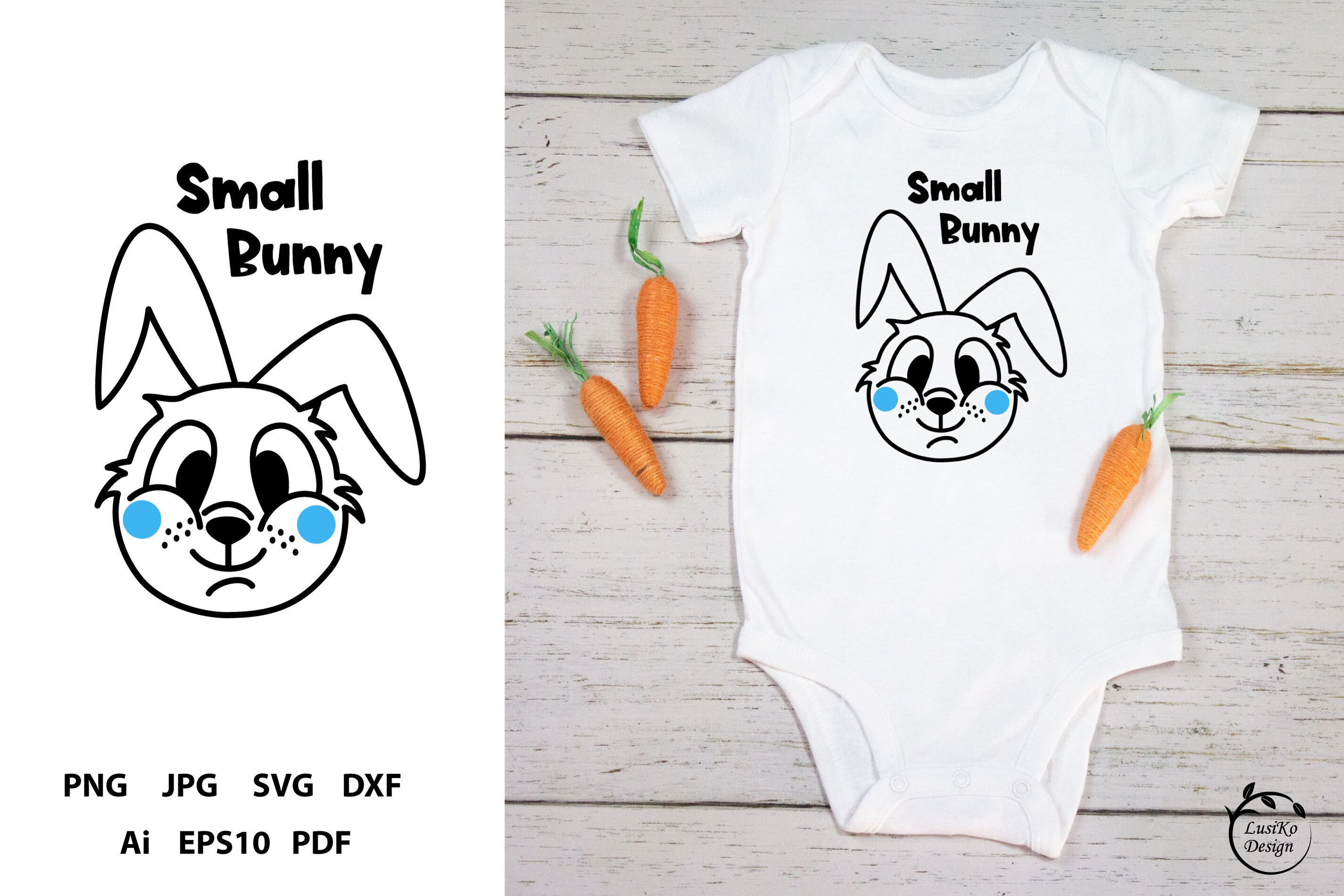 Download Bunny Boy Svg Easter Bunny Face Bunny Head By Lusiko Design Thehungryjpeg Com