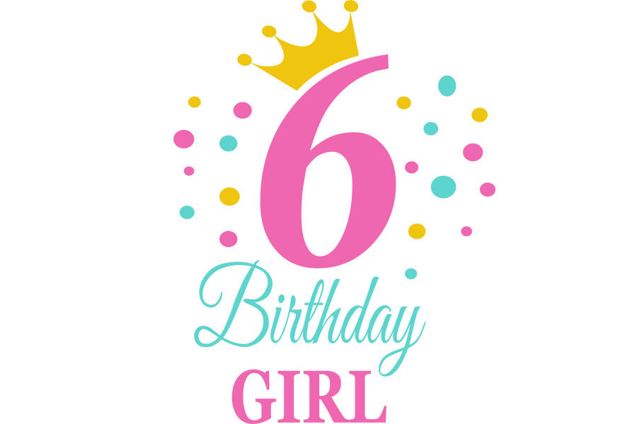Birthday Girl Svg, Birthday Princess Svg, 6th Birthday Svg, B-day Girl By Lillyarts
