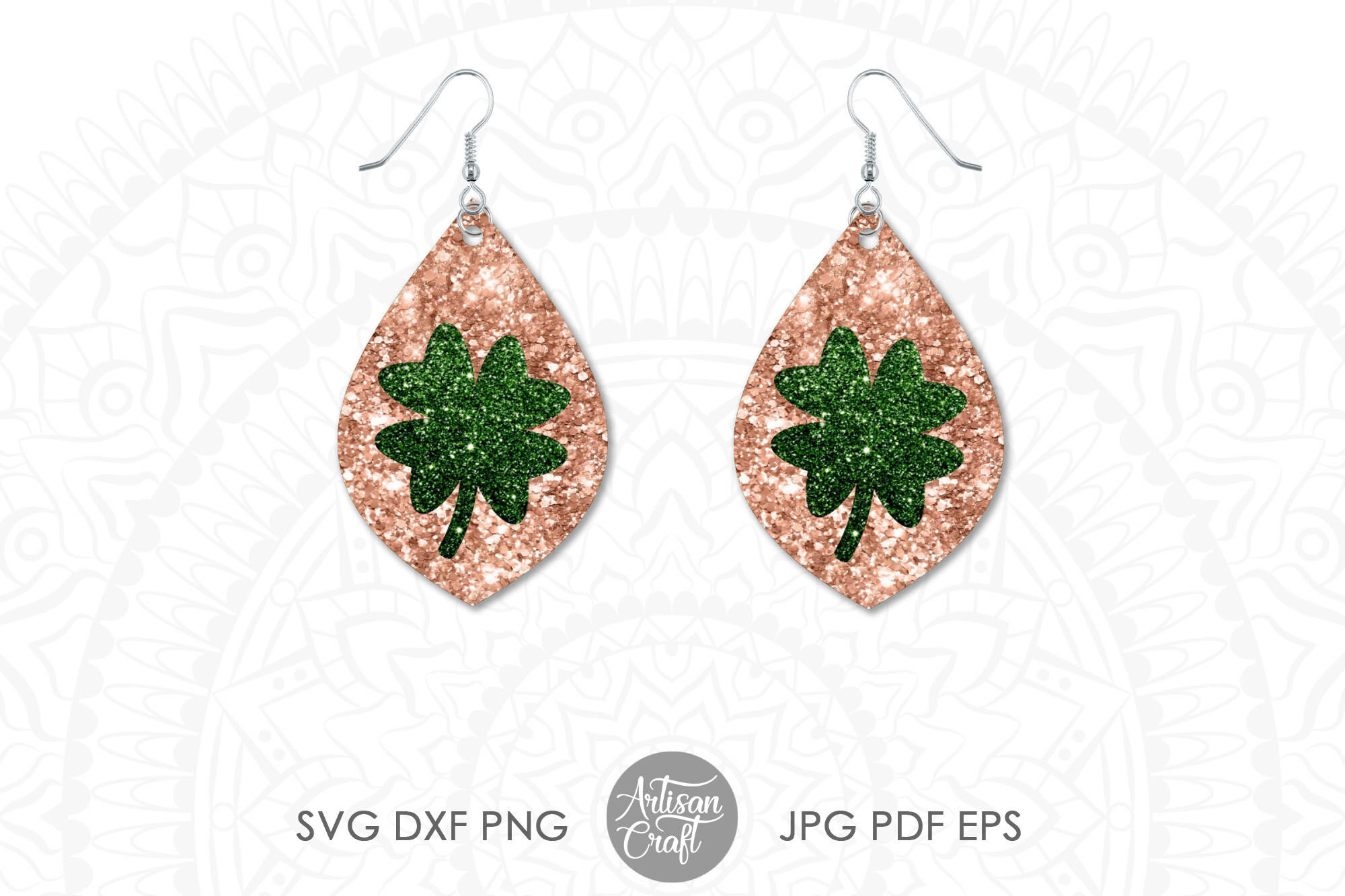 St Patricks day earrings, faux leather earrings SVG By Artisan Craft SVG
