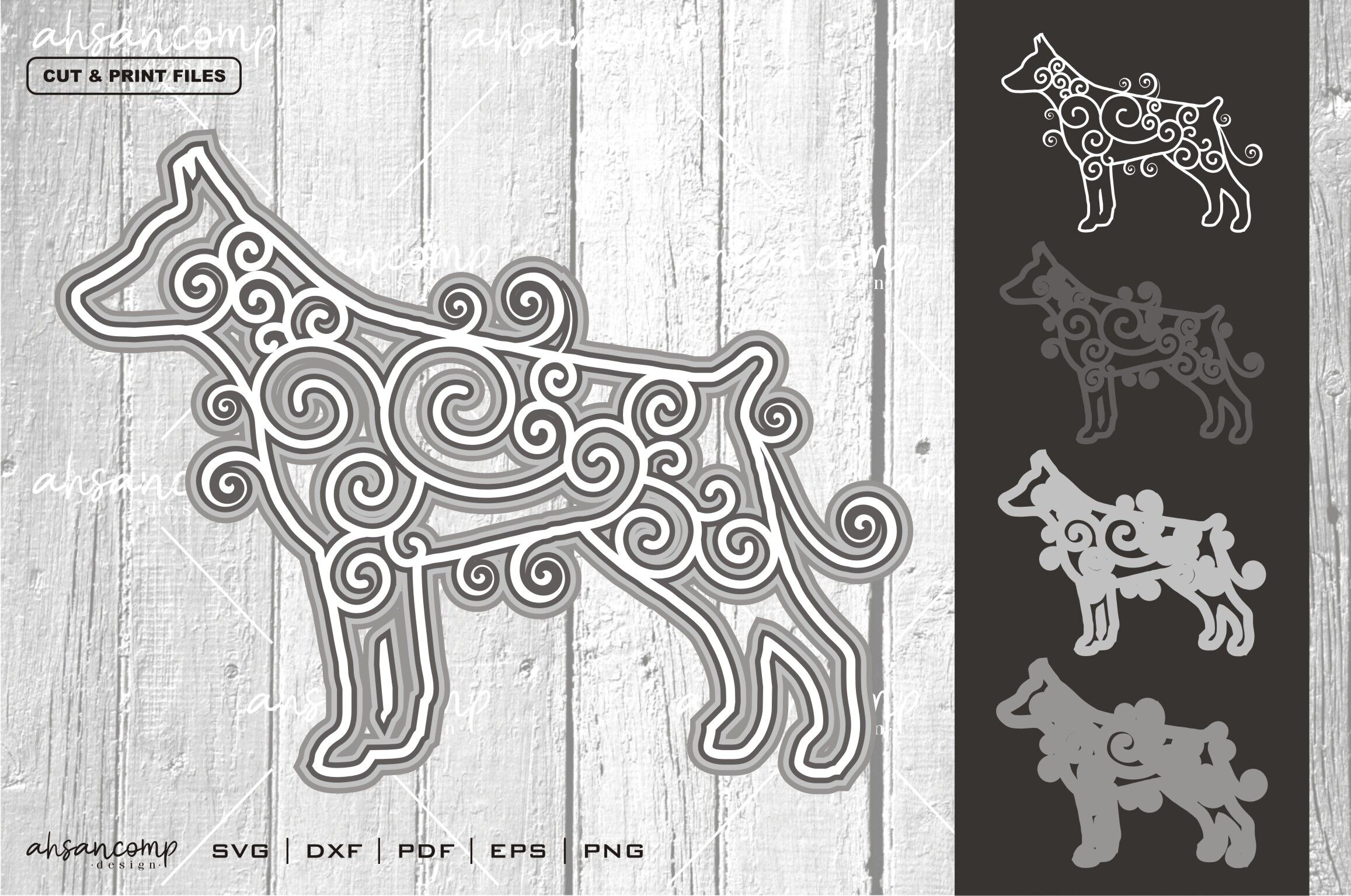 Download Dog 3 Vector Svg 3d Layered Eps 10 By Ahsancomp Studio Thehungryjpeg Com