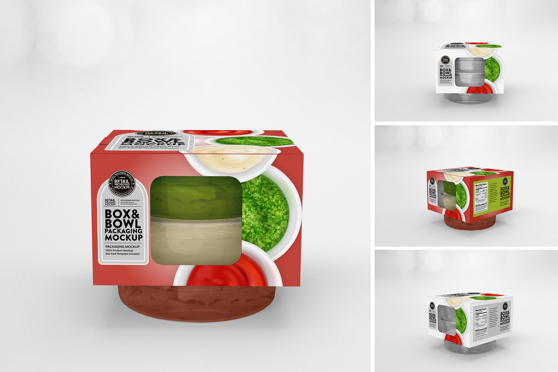 Download Box And Bowl Packaging Mockup By Inc Design Studio Thehungryjpeg Com