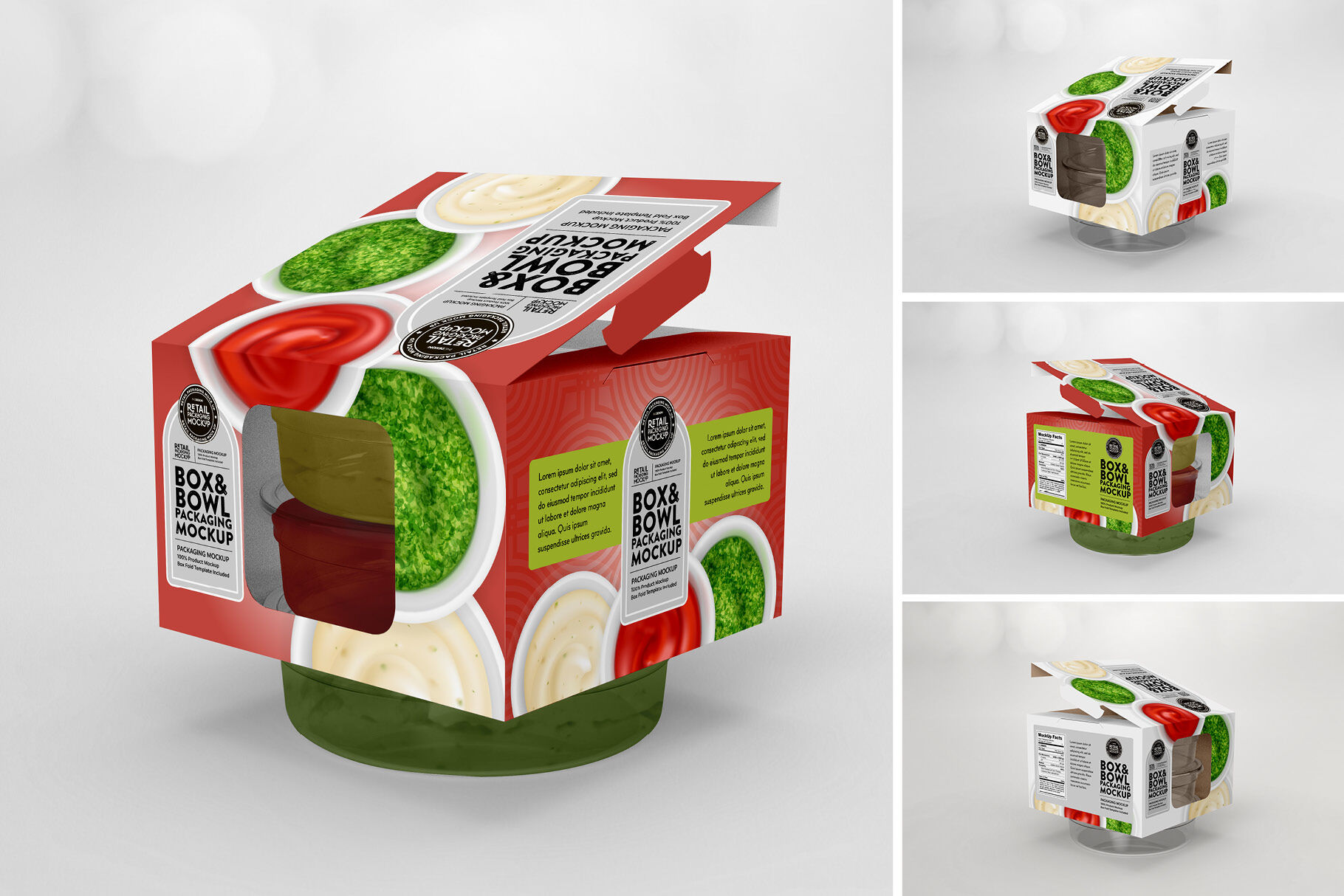 Box And Bowl Packaging Mockup By Inc Design Studio Thehungryjpeg Com