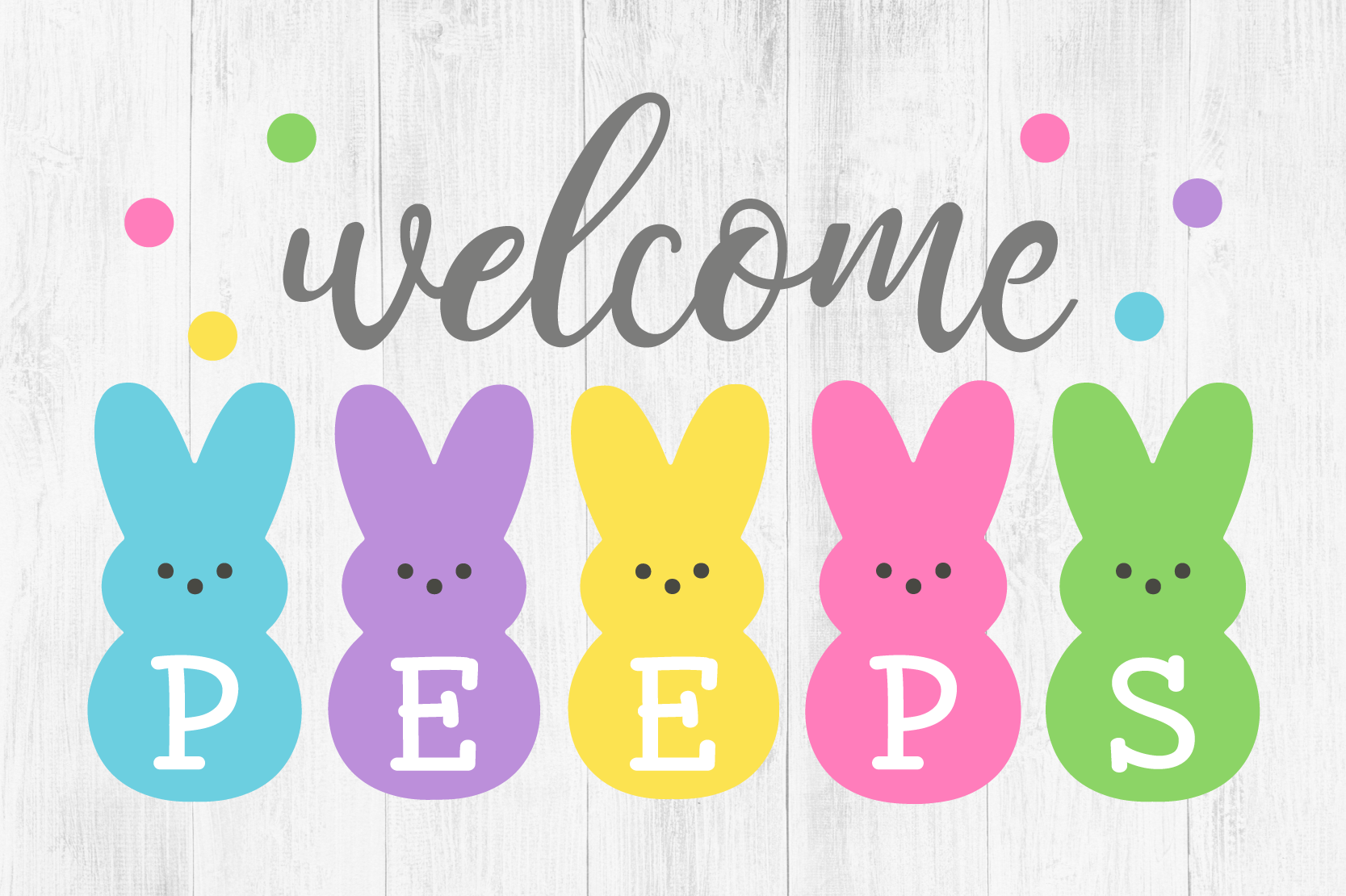 Paper Stationery Layered Peeps Cut File Cut File For Cricut Welcome Easter Bunny Peeps Svg png