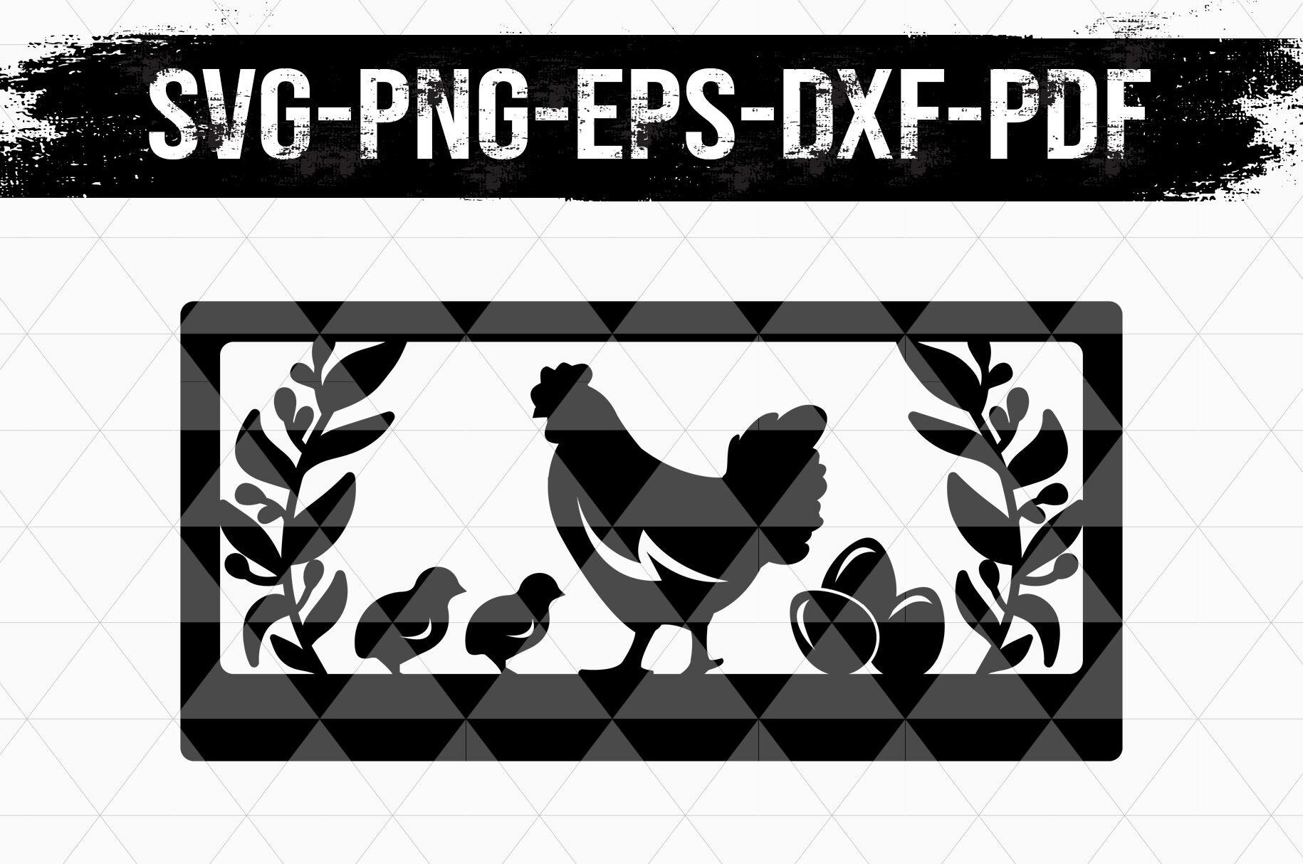Customizable Chicken Coop Paper Cut Template, Farm SVG, PDF By Mulia Designs | TheHungryJPEG