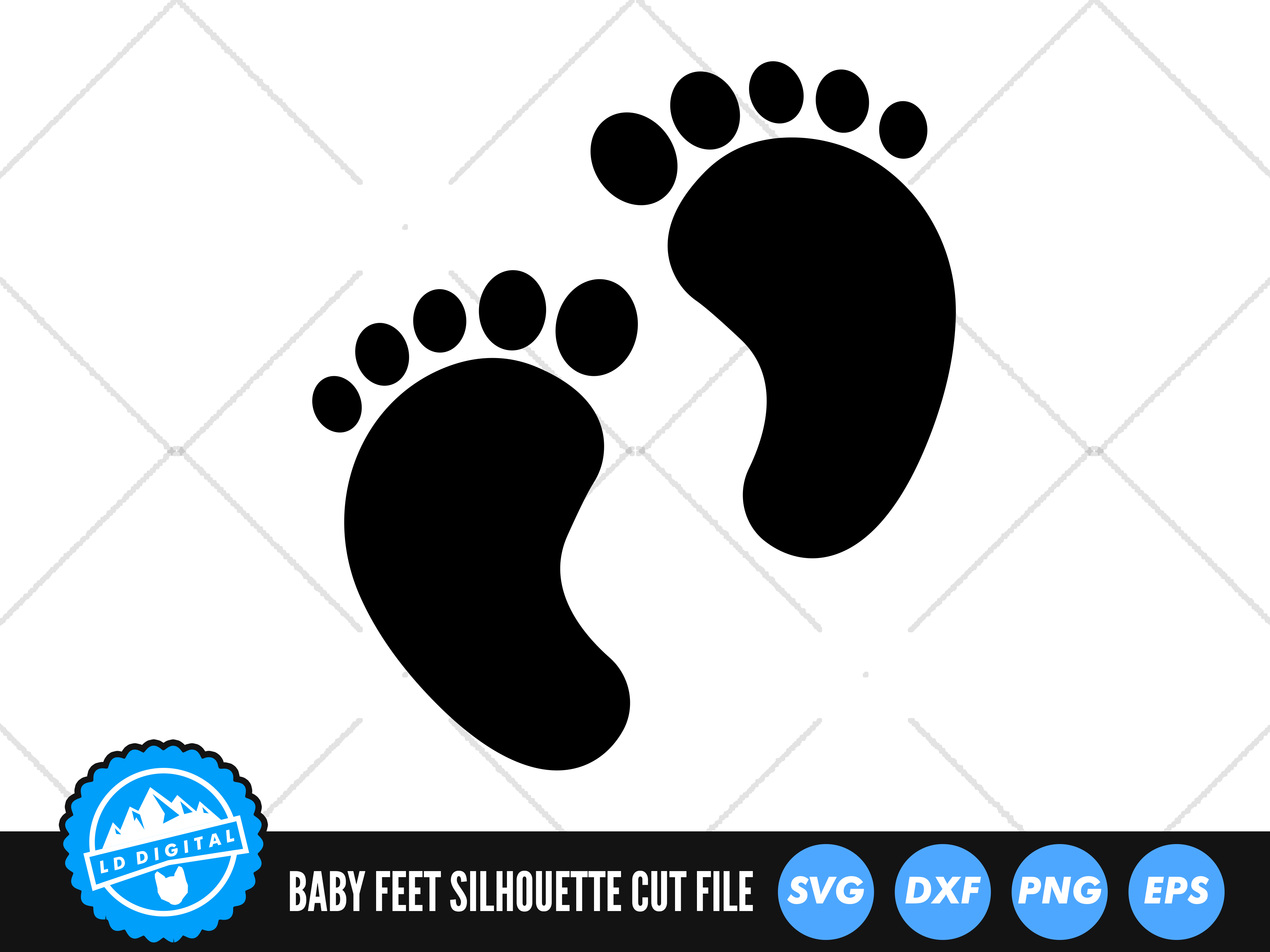 Baby Feet SVG | Baby Feet Silhouette Cut File By LD Digital | TheHungryJPEG