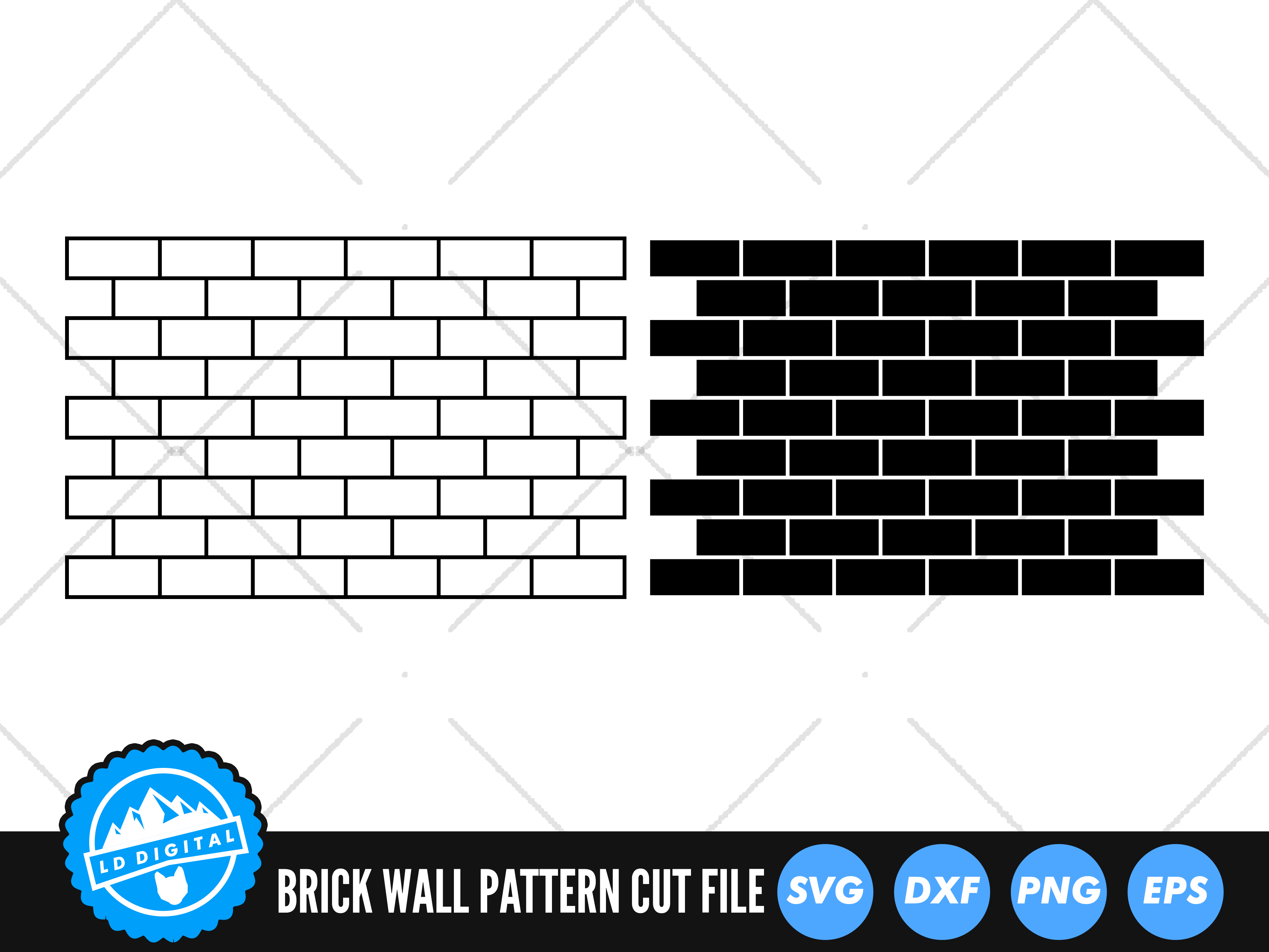 DIGITAL DOWNLOAD SVG File for Uneven Brick Stencil